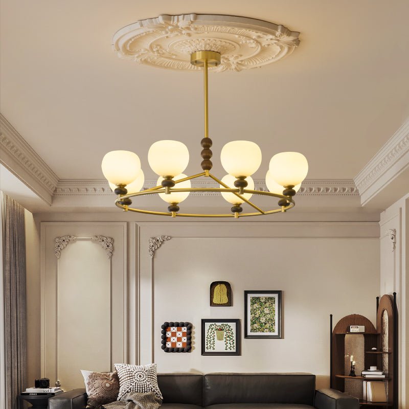 Nydoriel Premium Nordic Art Brass Wood Chandelier-Neutral Decor