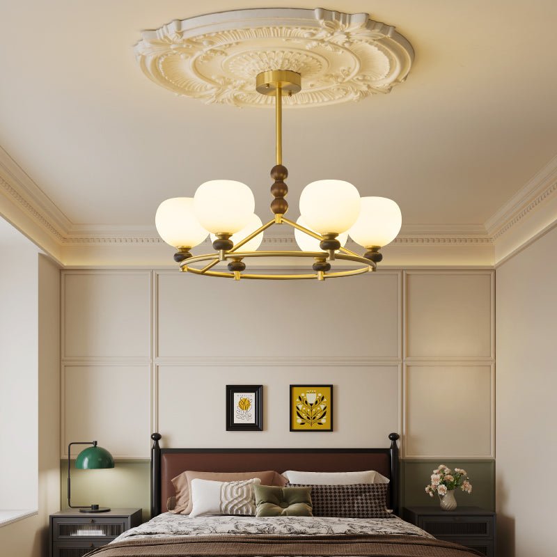 Nydoriel Premium Nordic Art Brass Wood Chandelier-Neutral Decor