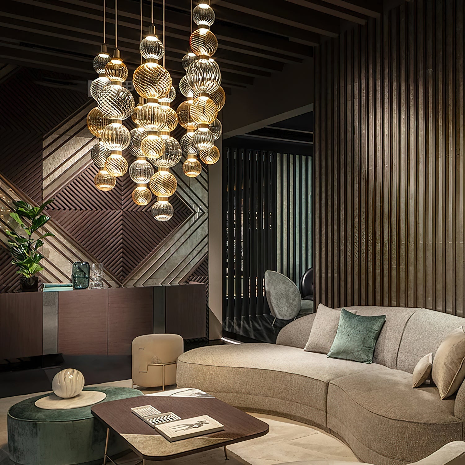 Tahl Globe Pendant Lamp-Neutral Decor