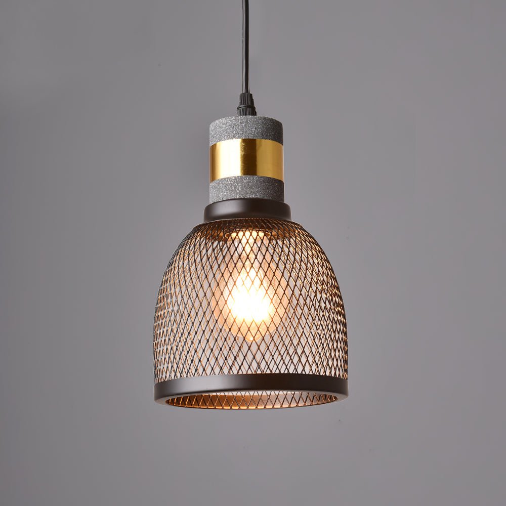 Noveno Cement Mesh Pendant Light-Neutral Decor