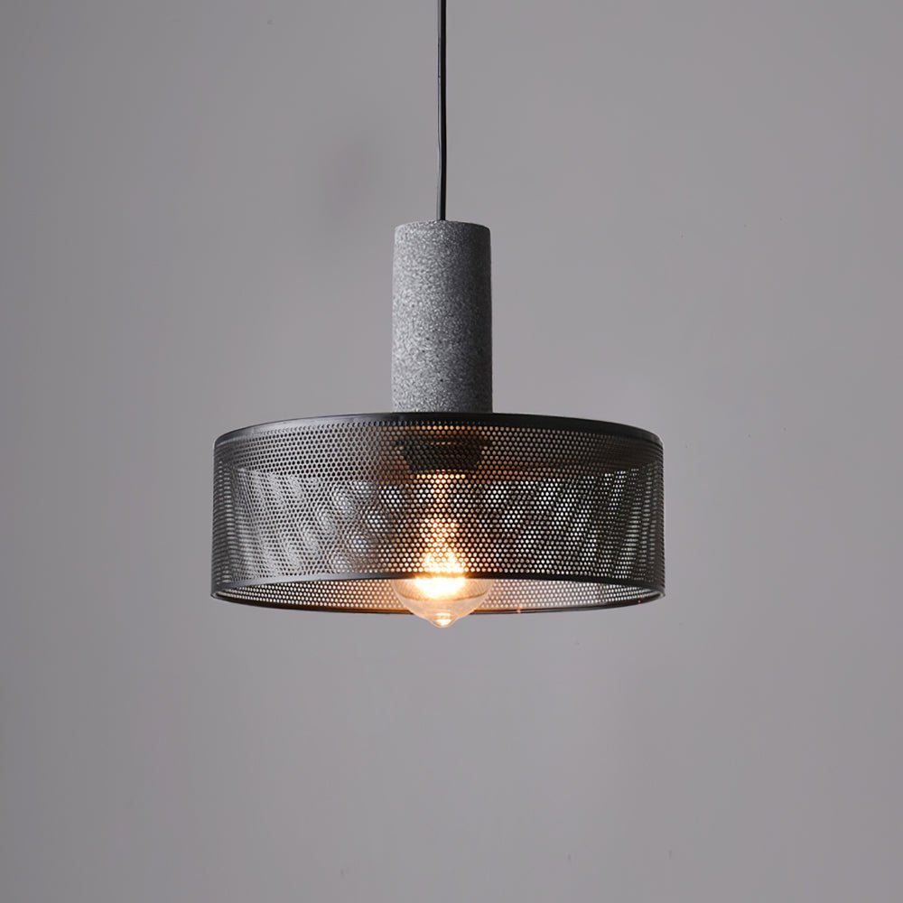 Noveno Cement Mesh Pendant Light-Neutral Decor