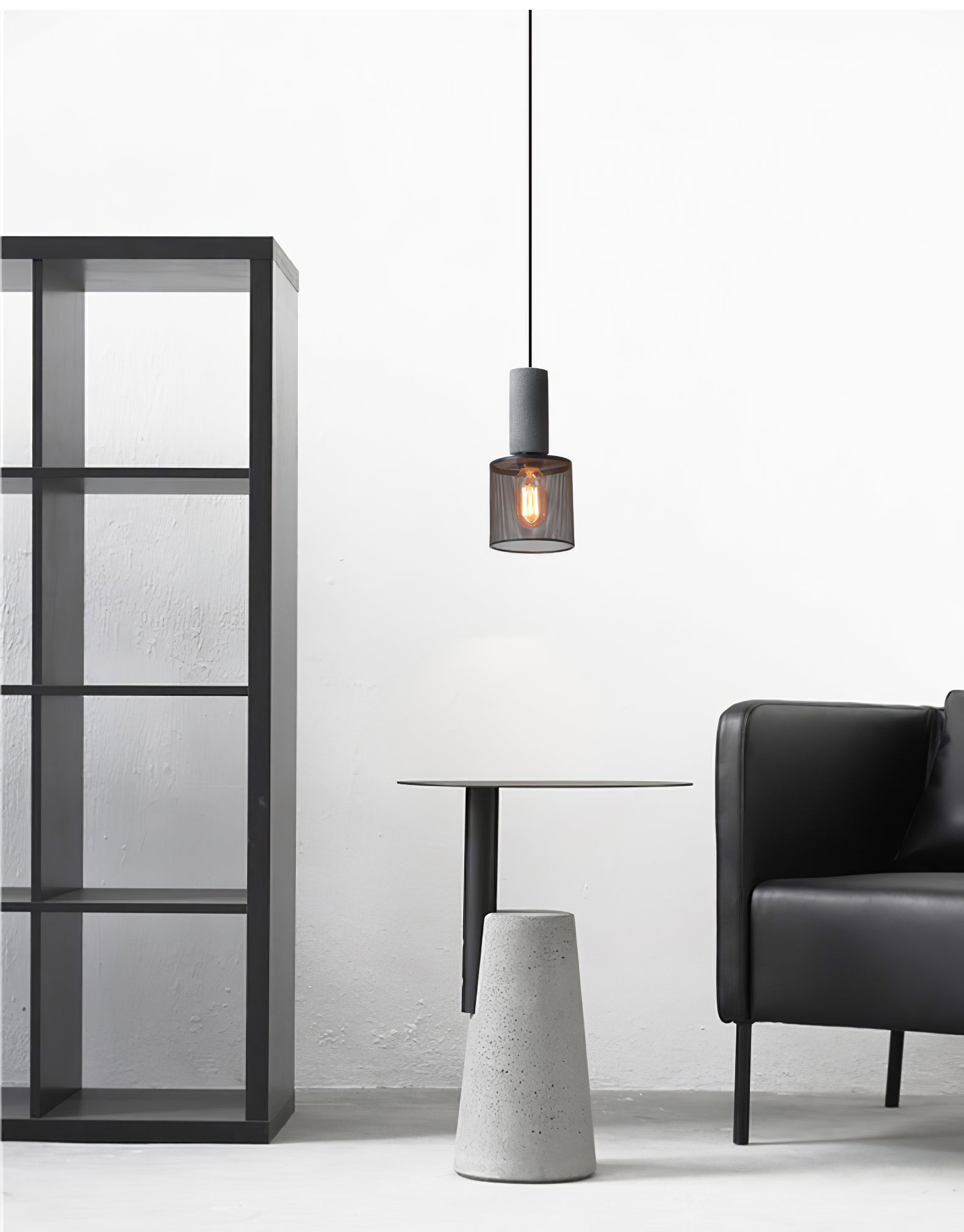 Noveno Cement Mesh Pendant Light-Neutral Decor
