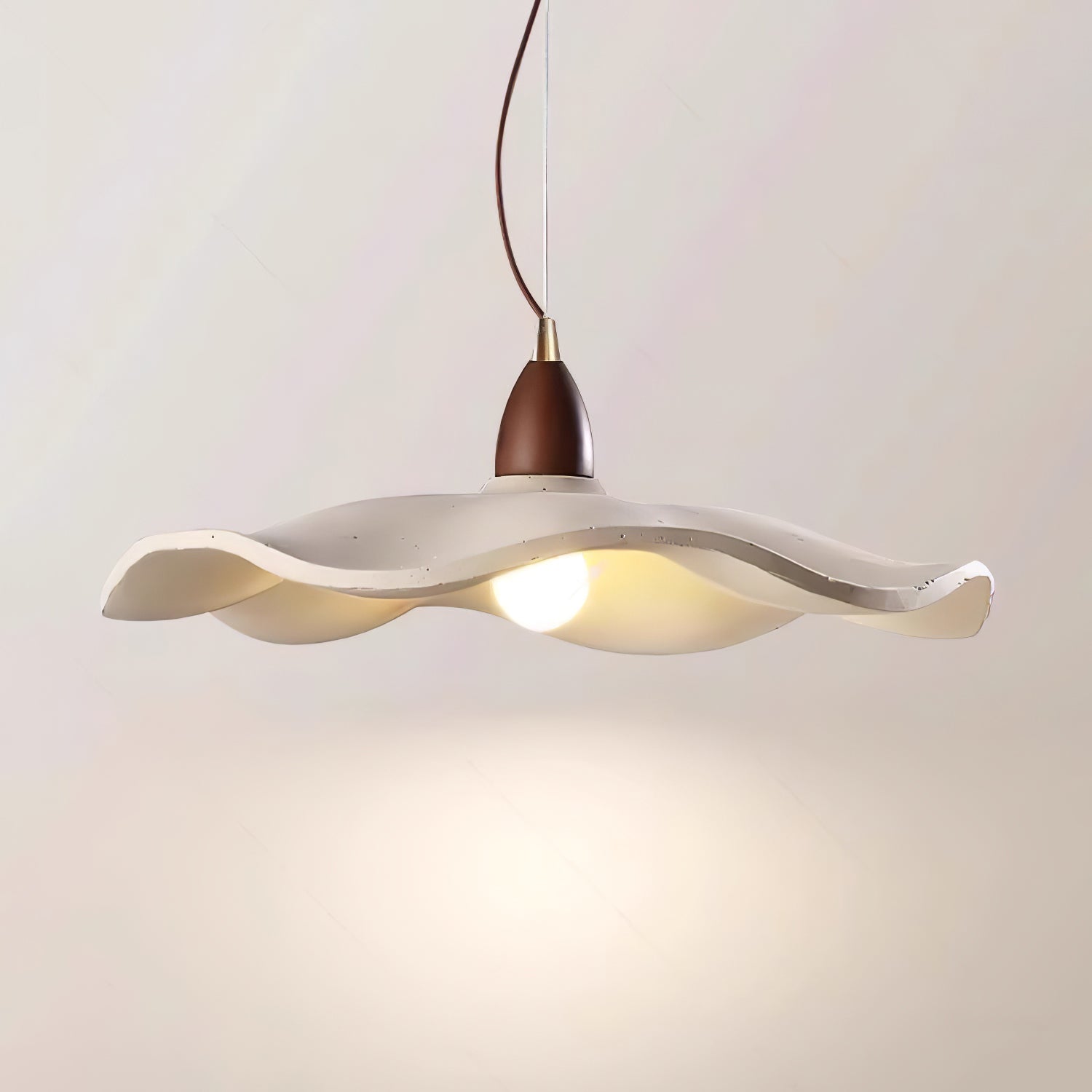 Siro Cement Wave Pendant Light-Neutral Decor