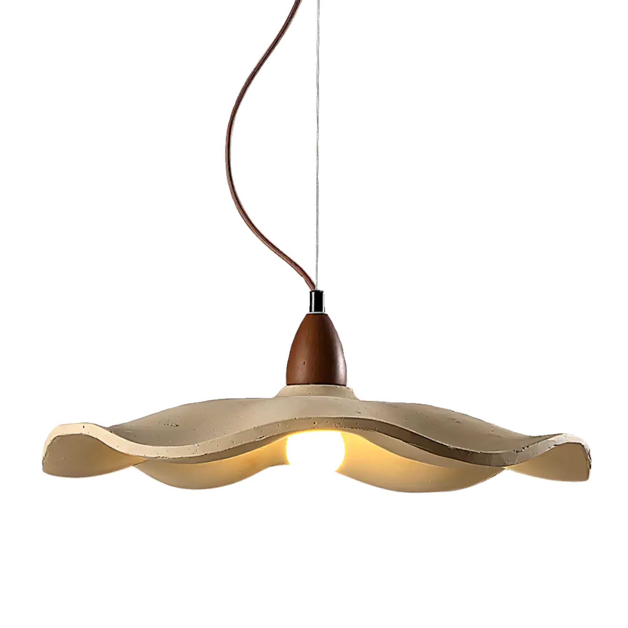 Siro Cement Wave Pendant Light-Neutral Decor