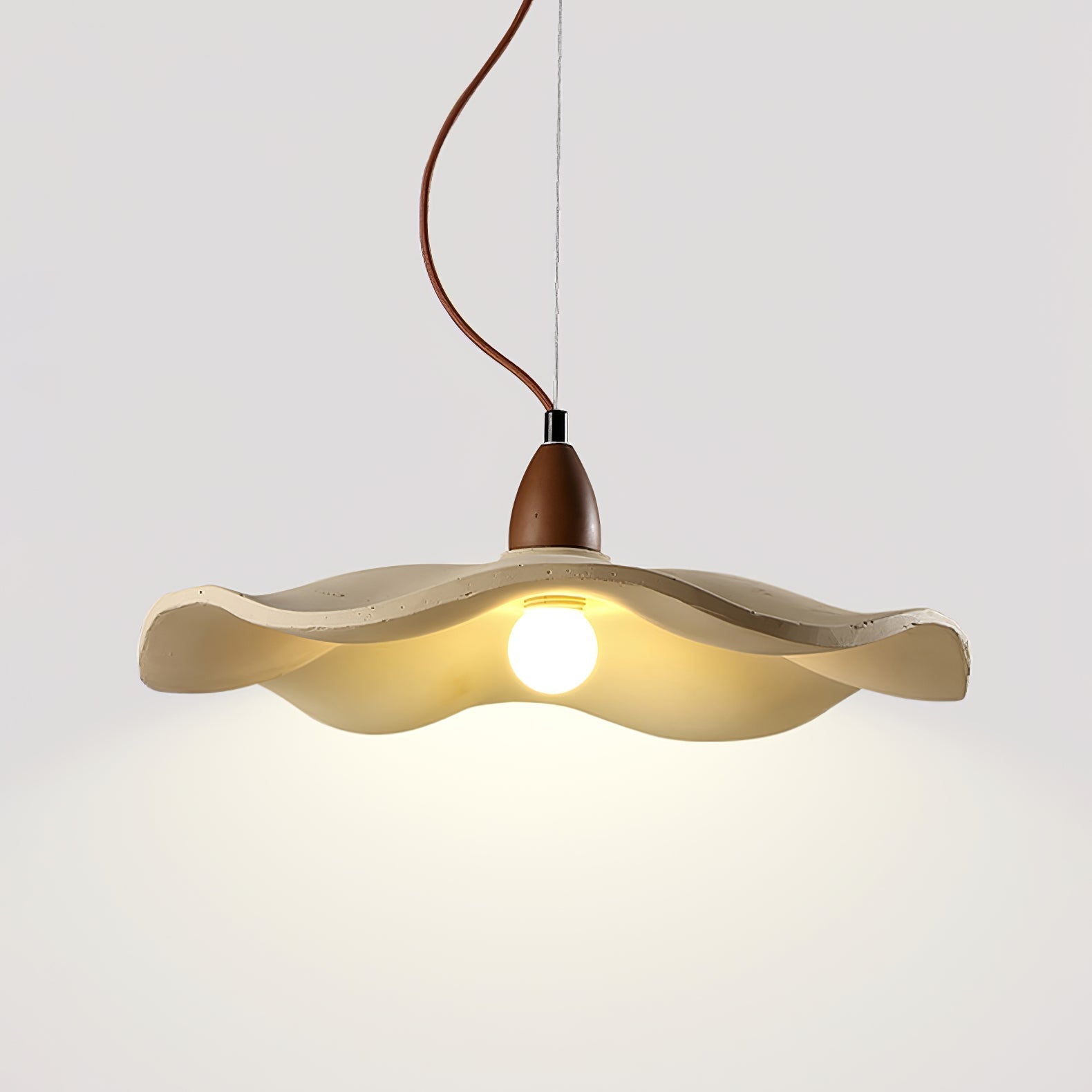 Siro Cement Wave Pendant Light-Neutral Decor