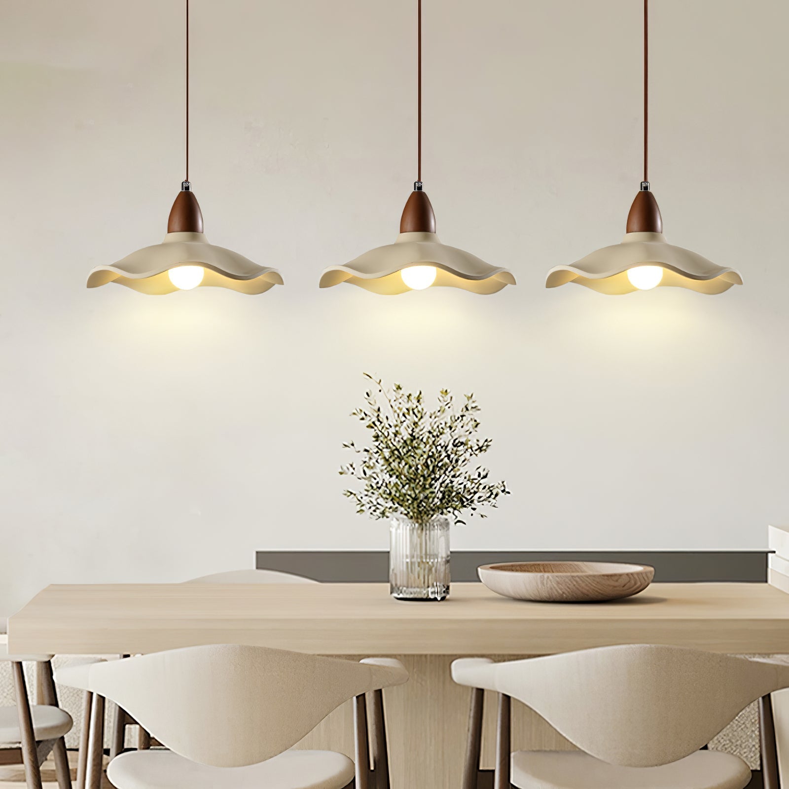 Siro Cement Wave Pendant Light-Neutral Decor
