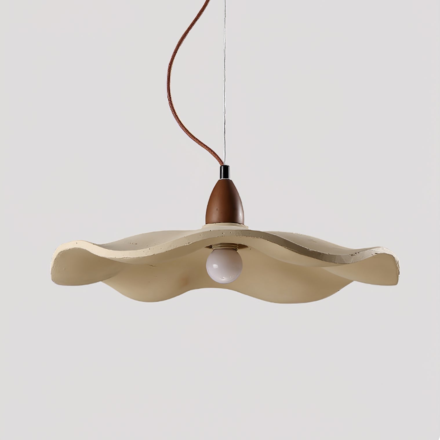 Siro Cement Wave Pendant Light-Neutral Decor