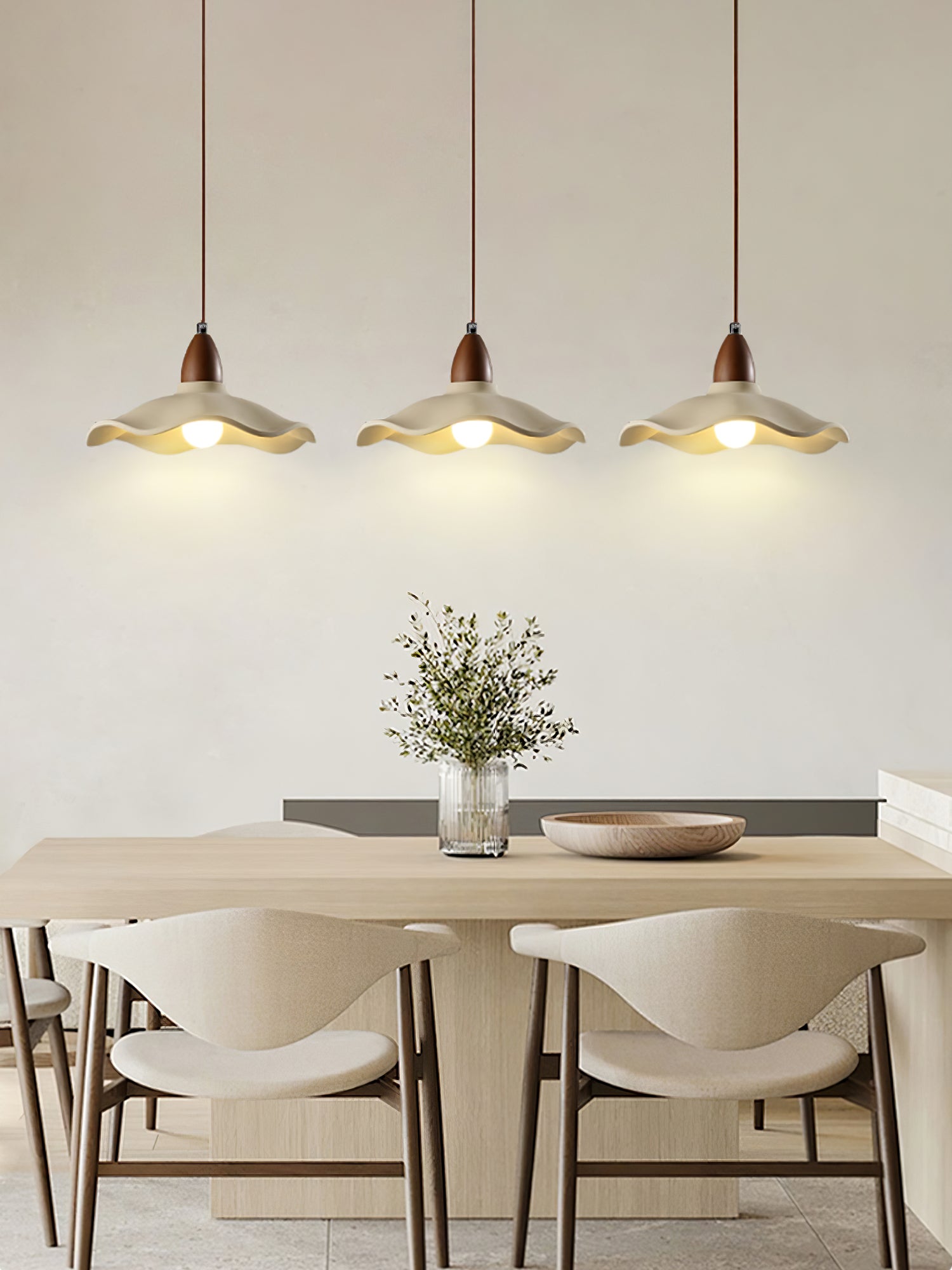 Siro Cement Wave Pendant Light-Neutral Decor