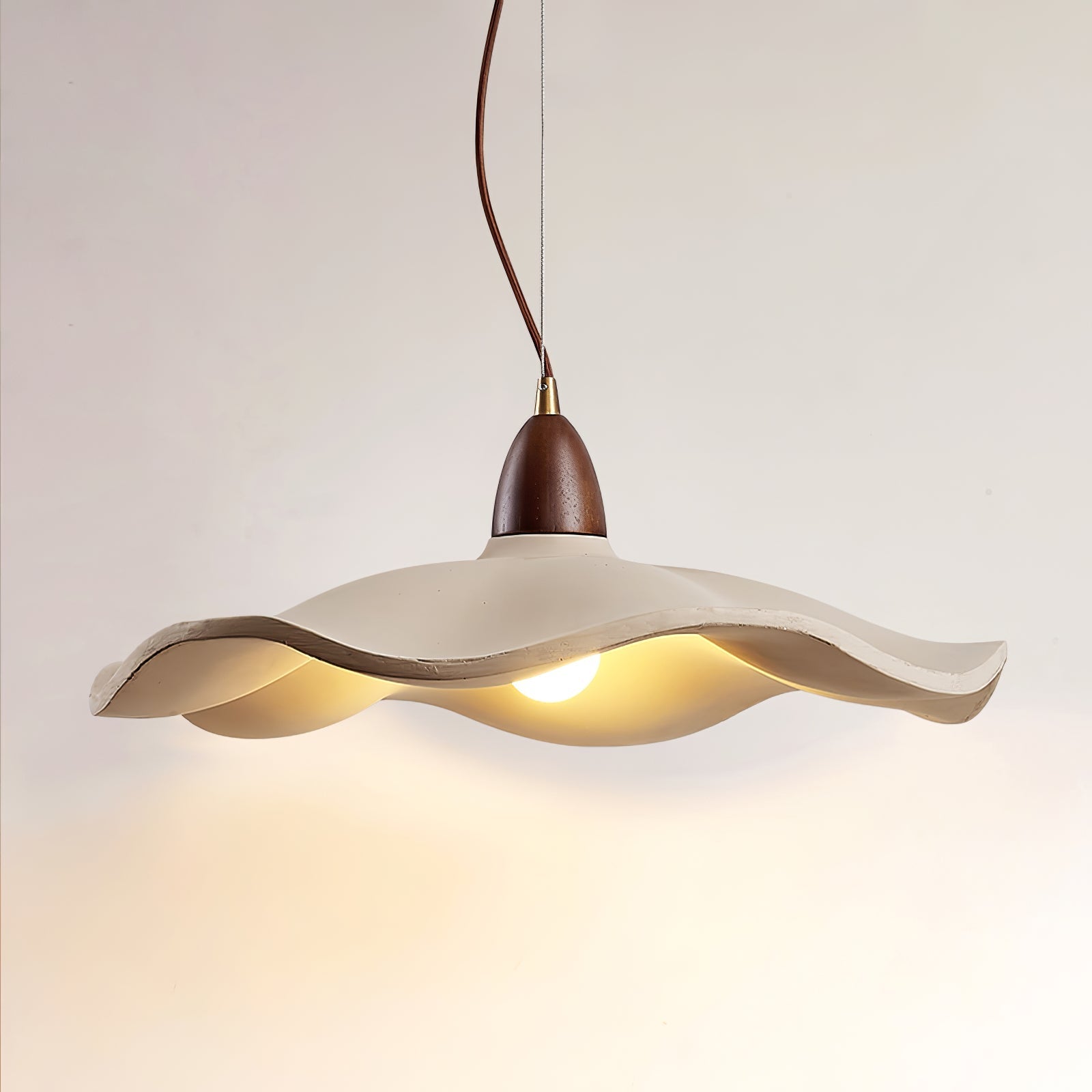 Siro Cement Wave Pendant Light-Neutral Decor
