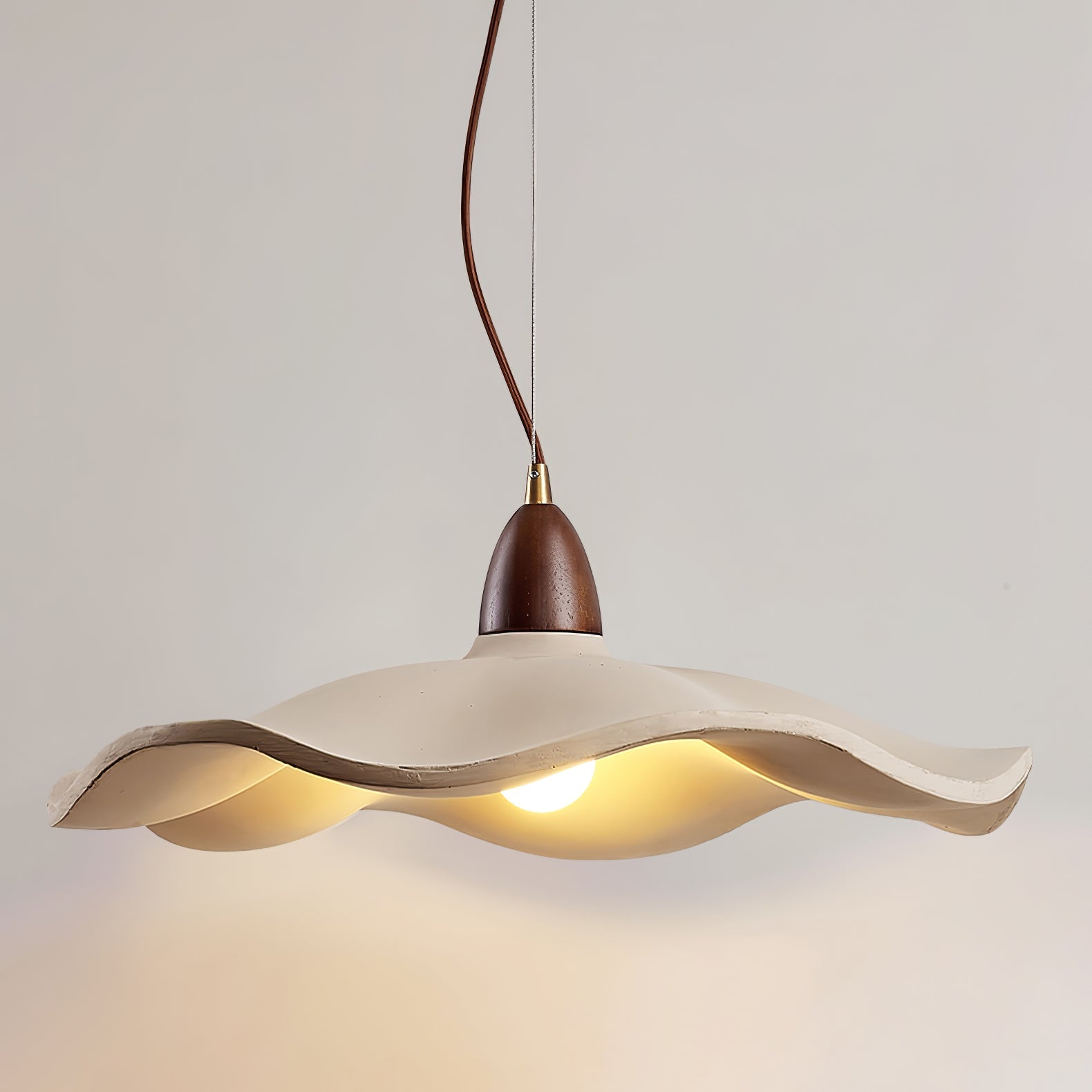 Siro Cement Wave Pendant Light-Neutral Decor