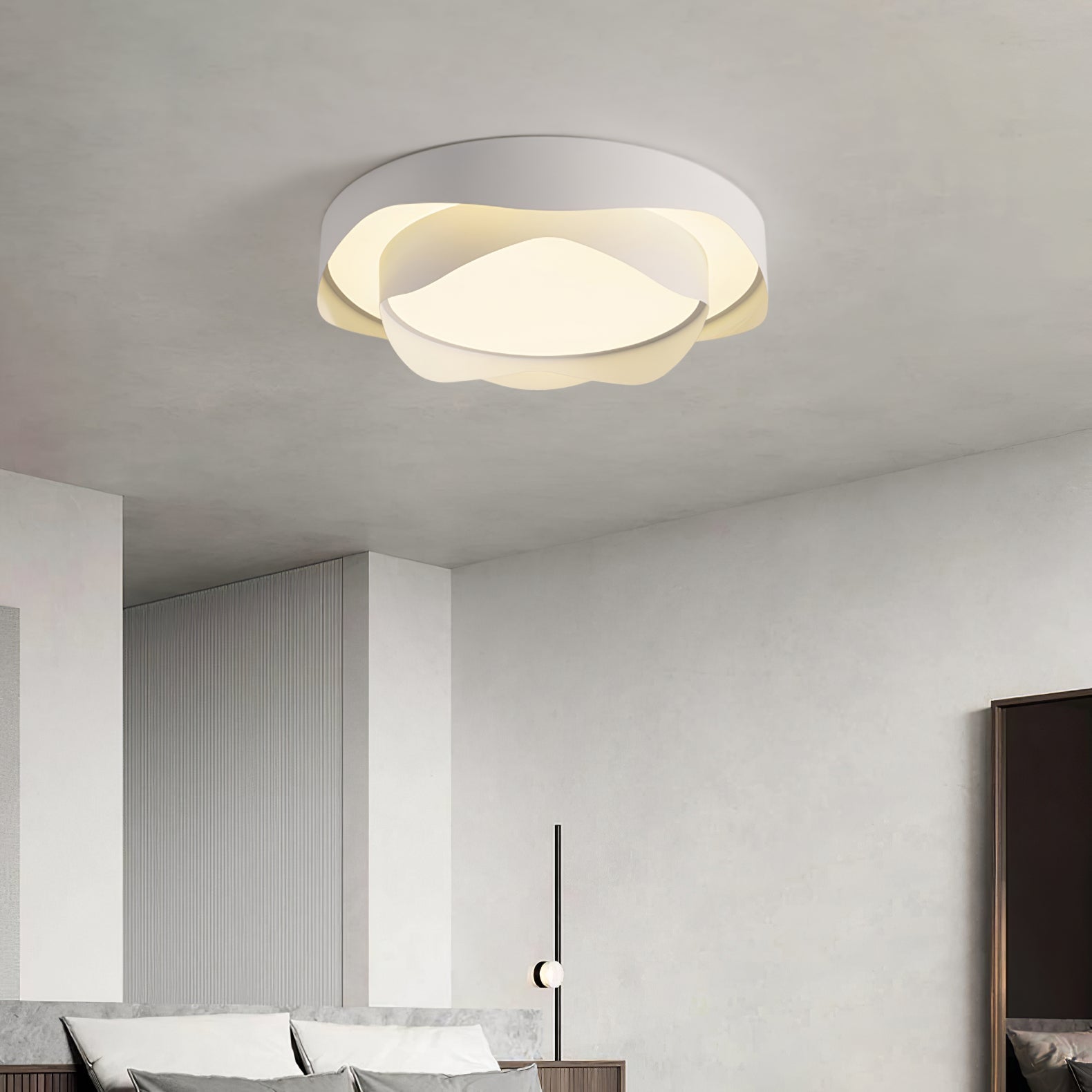 Vevelo Ceiling Lamp White for Living Room-Neutral Decor