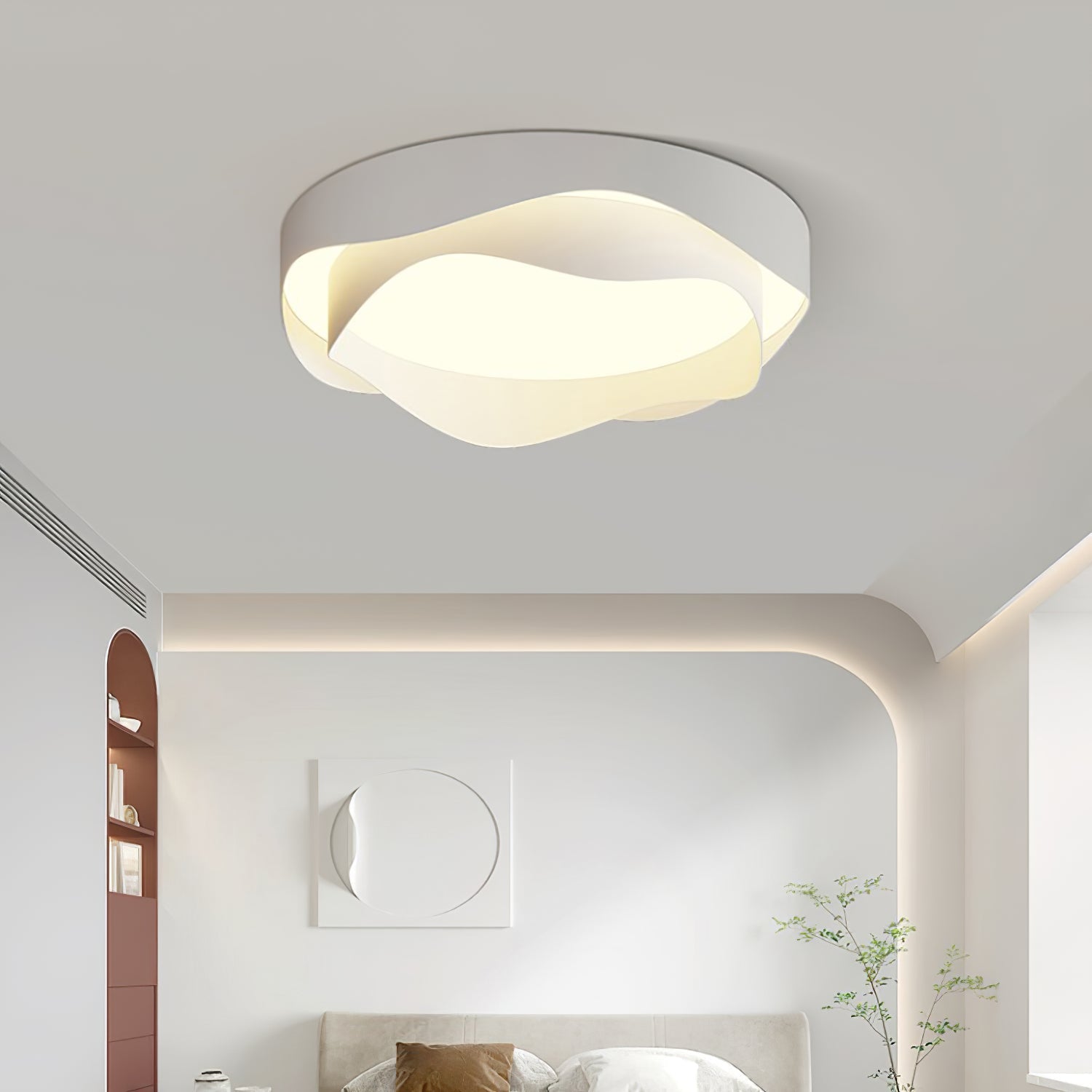Vevelo Ceiling Lamp White for Living Room-Neutral Decor