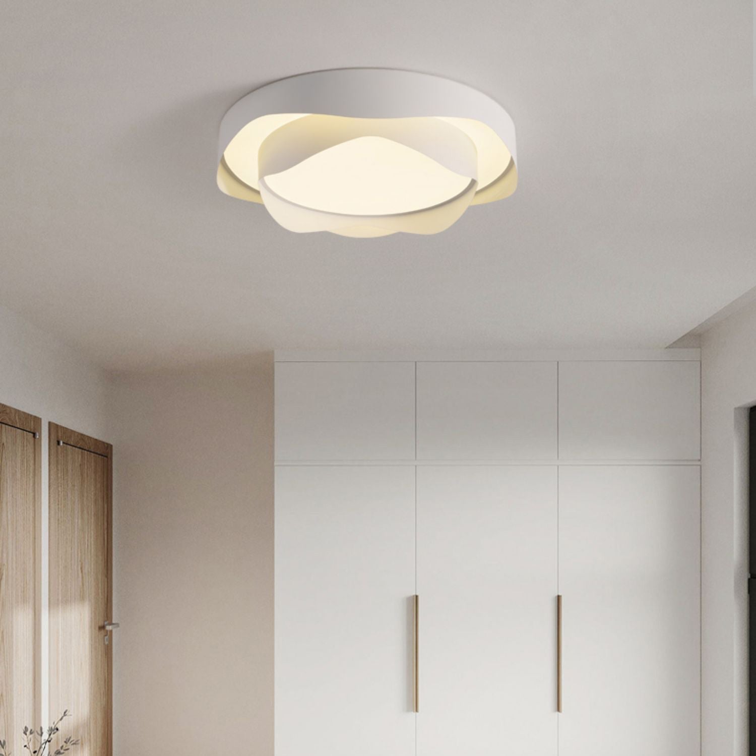 Vevelo Ceiling Lamp White for Living Room-Neutral Decor