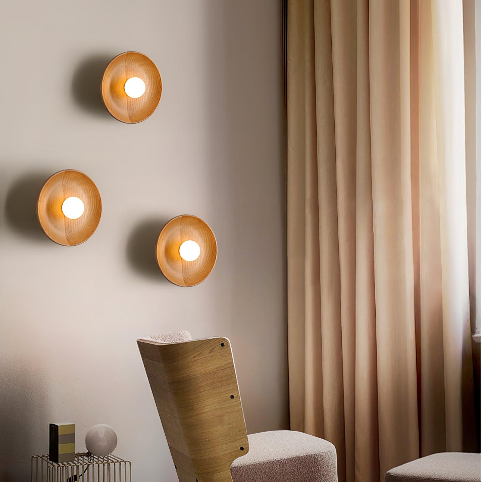 Sirixa Modern Minimalist Glass Wood Wall Lamp-Neutral Decor