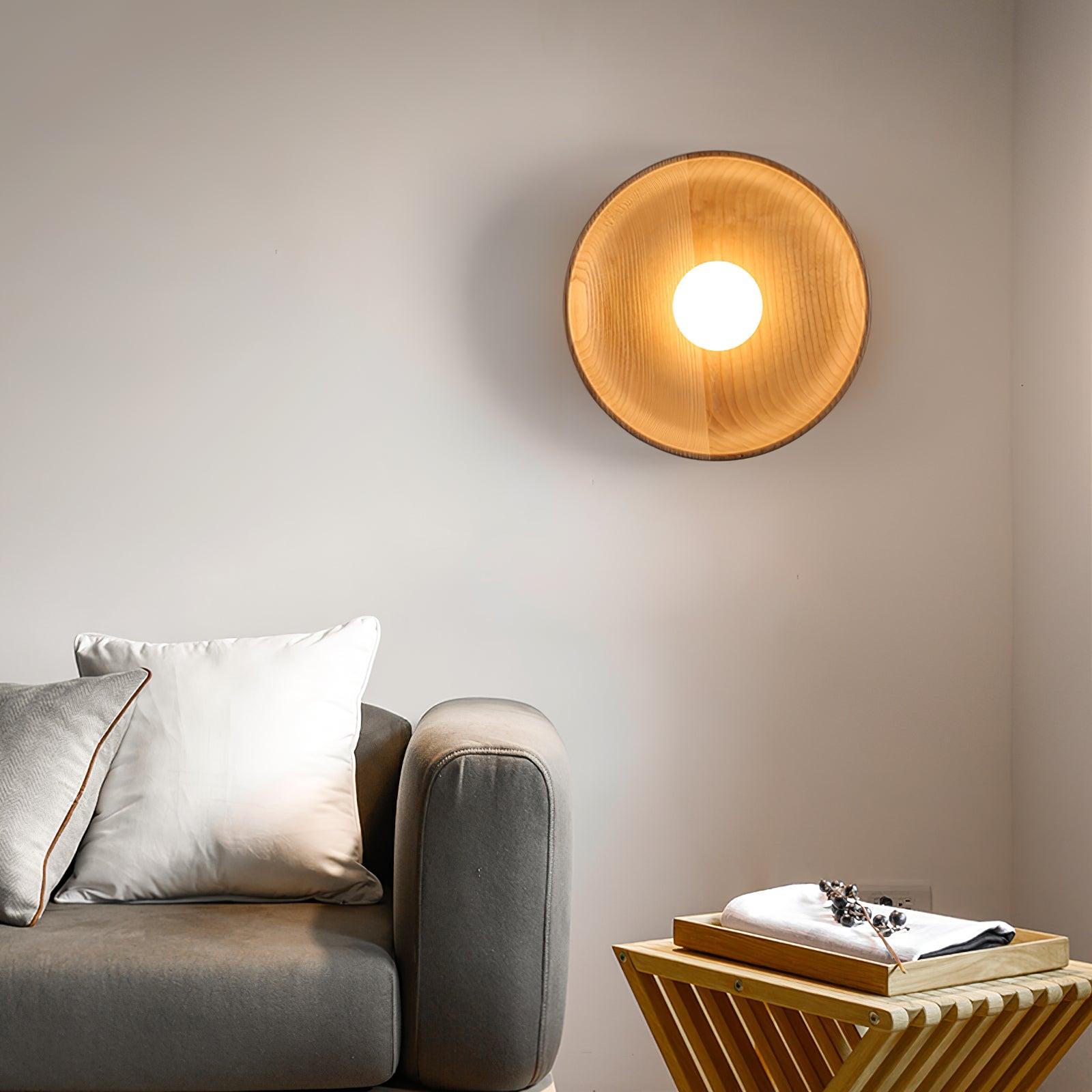 Sirixa Modern Minimalist Glass Wood Wall Lamp-Neutral Decor