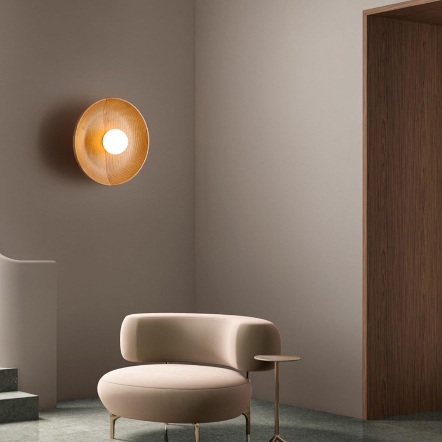Sirixa Modern Minimalist Glass Wood Wall Lamp-Neutral Decor