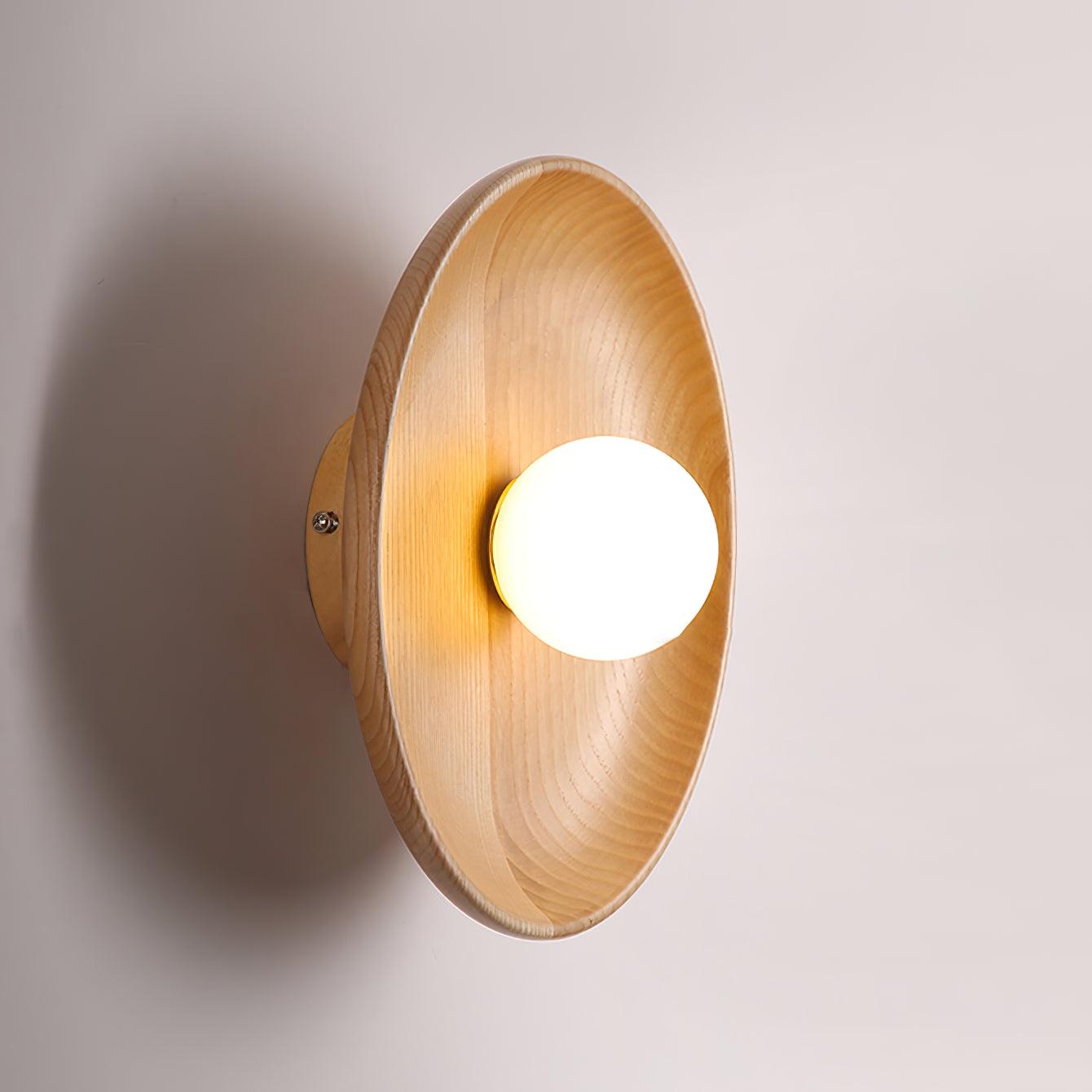 Sirixa Modern Minimalist Glass Wood Wall Lamp-Neutral Decor
