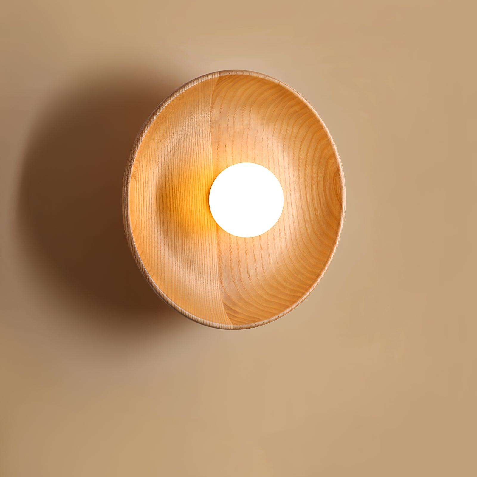 Sirixa Modern Minimalist Glass Wood Wall Lamp-Neutral Decor