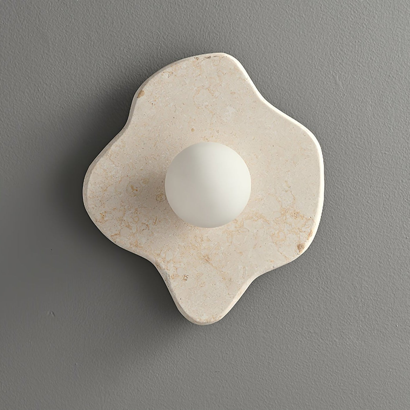 Bloom Rustic Marble Wall Lamp-Neutral Decor