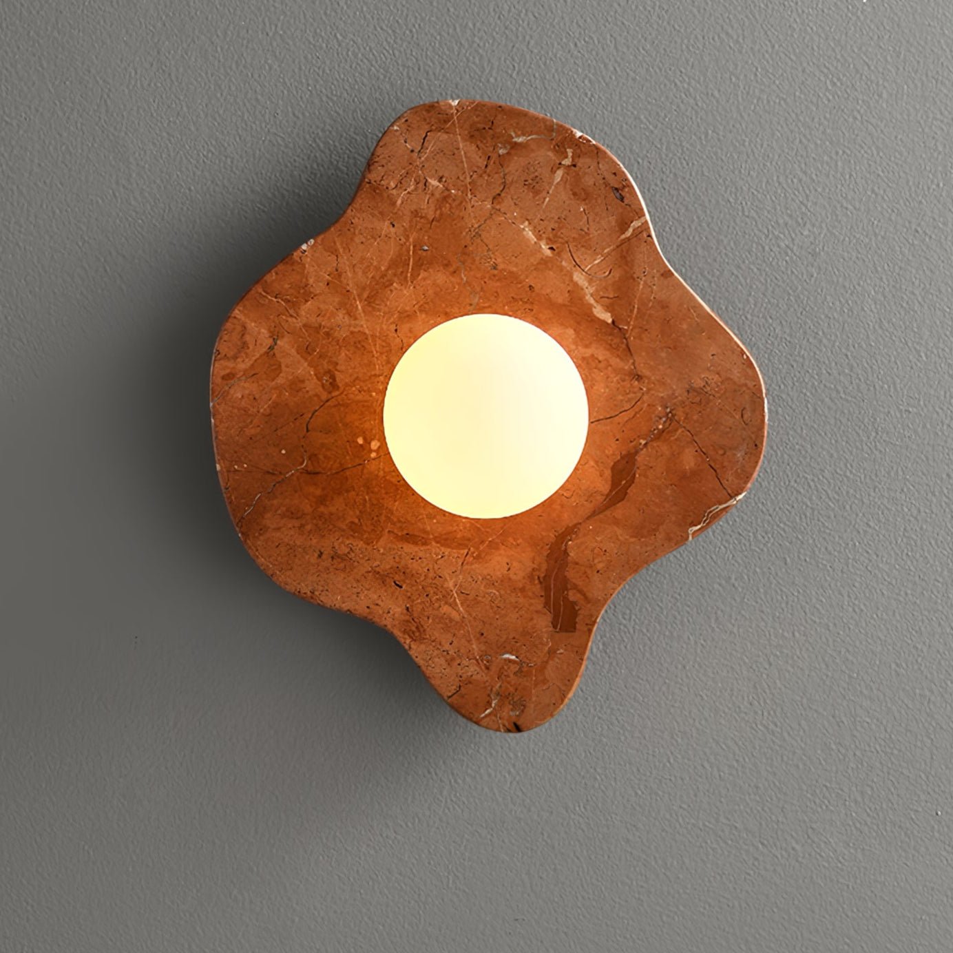 Bloom Rustic Marble Wall Lamp-Neutral Decor