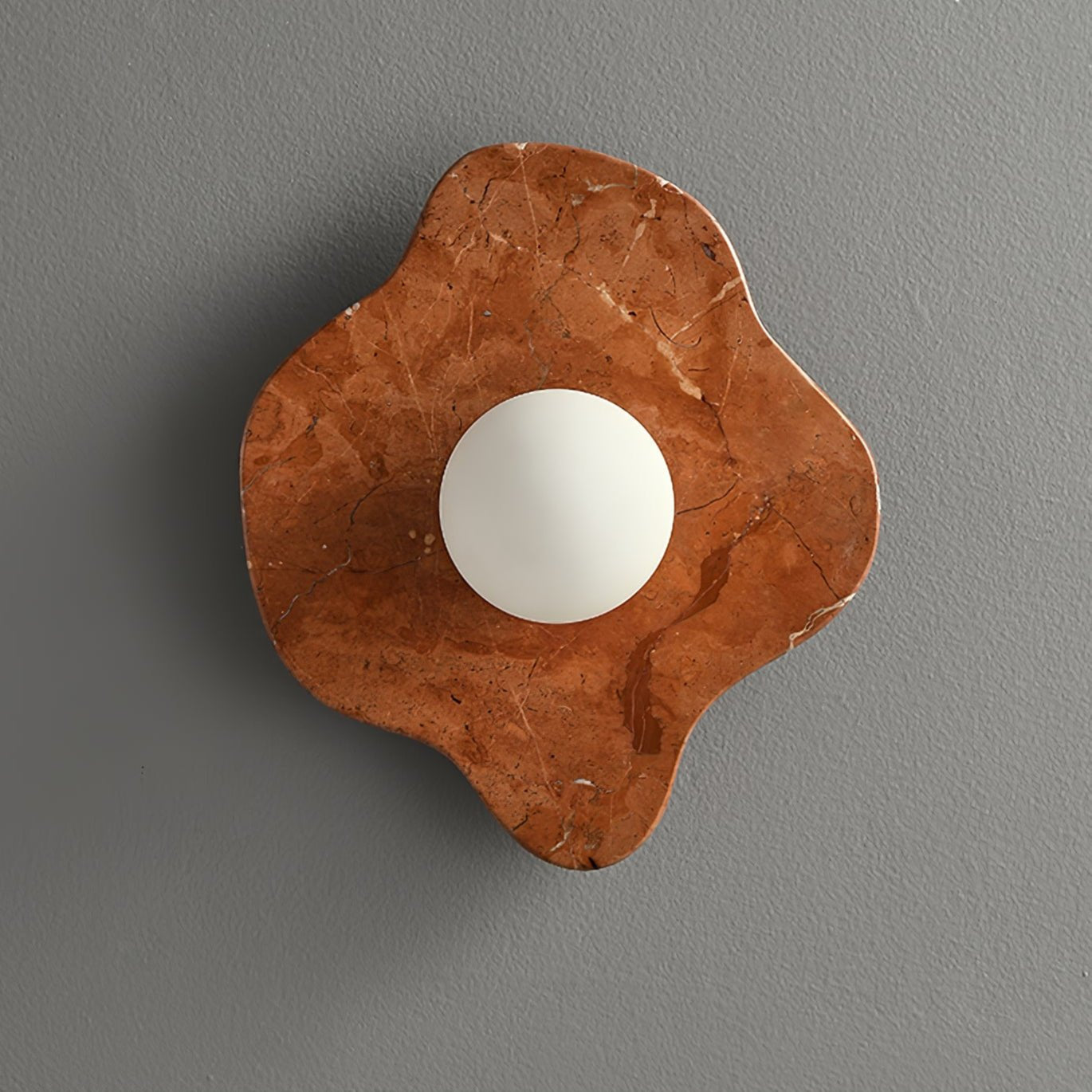 Bloom Rustic Marble Wall Lamp-Neutral Decor