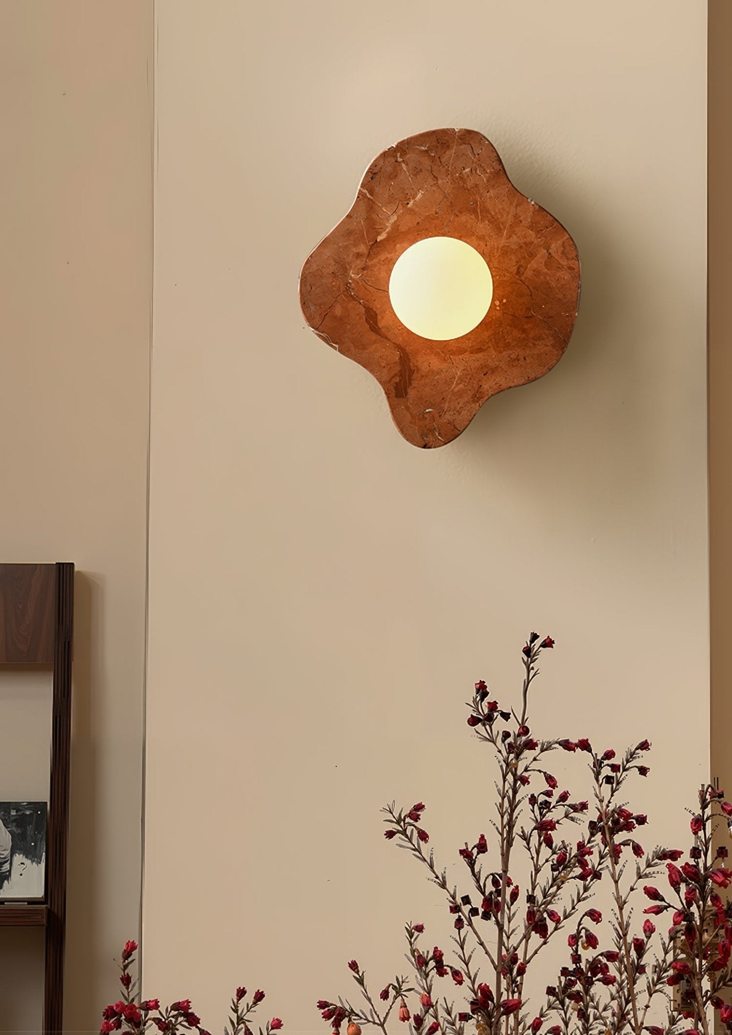 Bloom Rustic Marble Wall Lamp-Neutral Decor