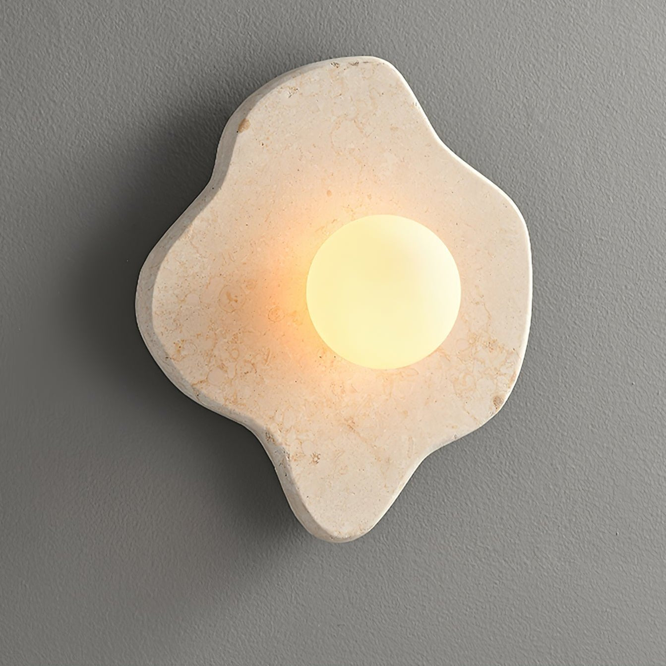 Bloom Rustic Marble Wall Lamp-Neutral Decor