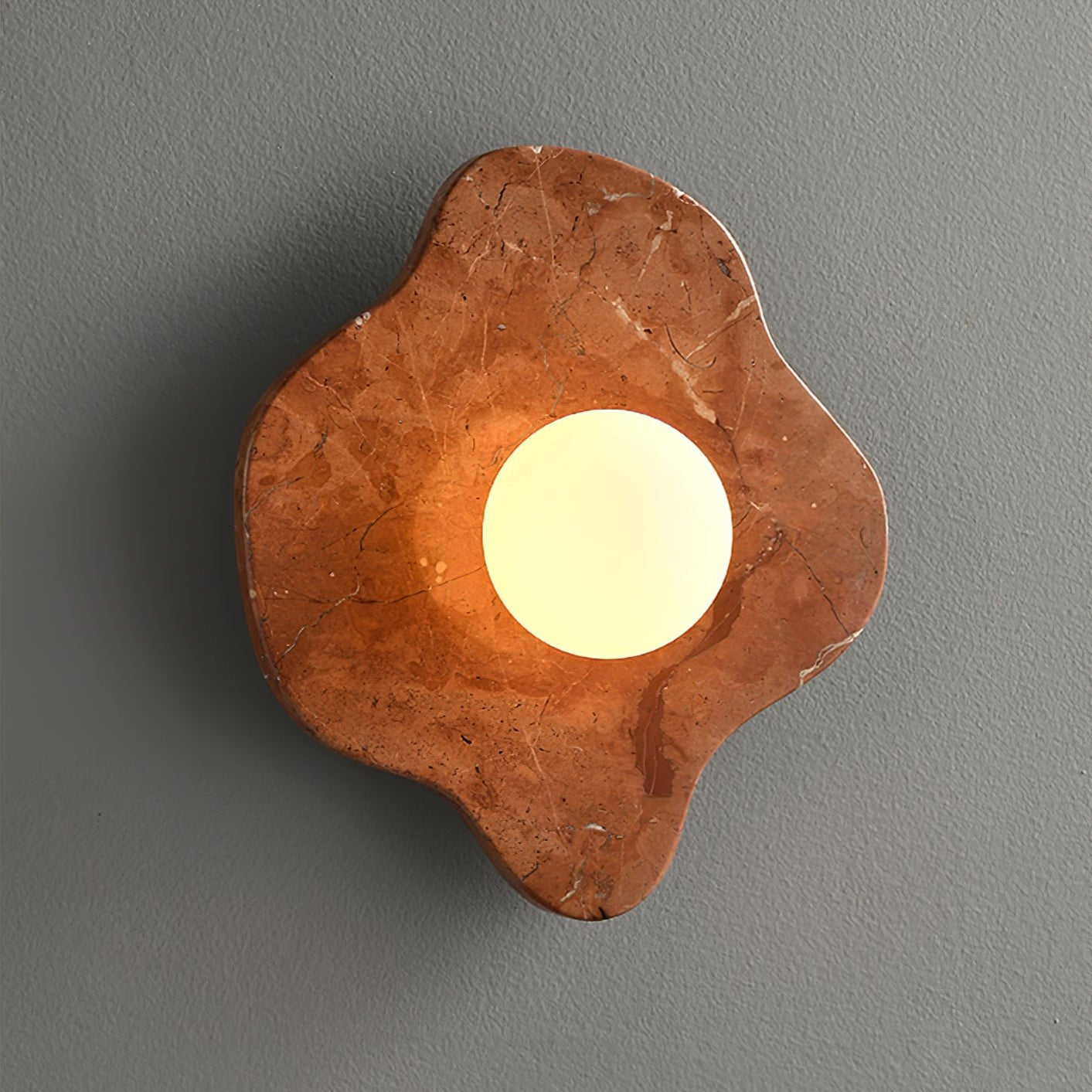 Bloom Rustic Marble Wall Lamp-Neutral Decor