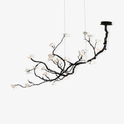 Lustra Chandelier Ceramic Flower Black Branch-Neutral Decor