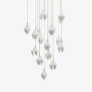 Lustra Pendant Lamp White Floral Ceramic-Neutral Decor