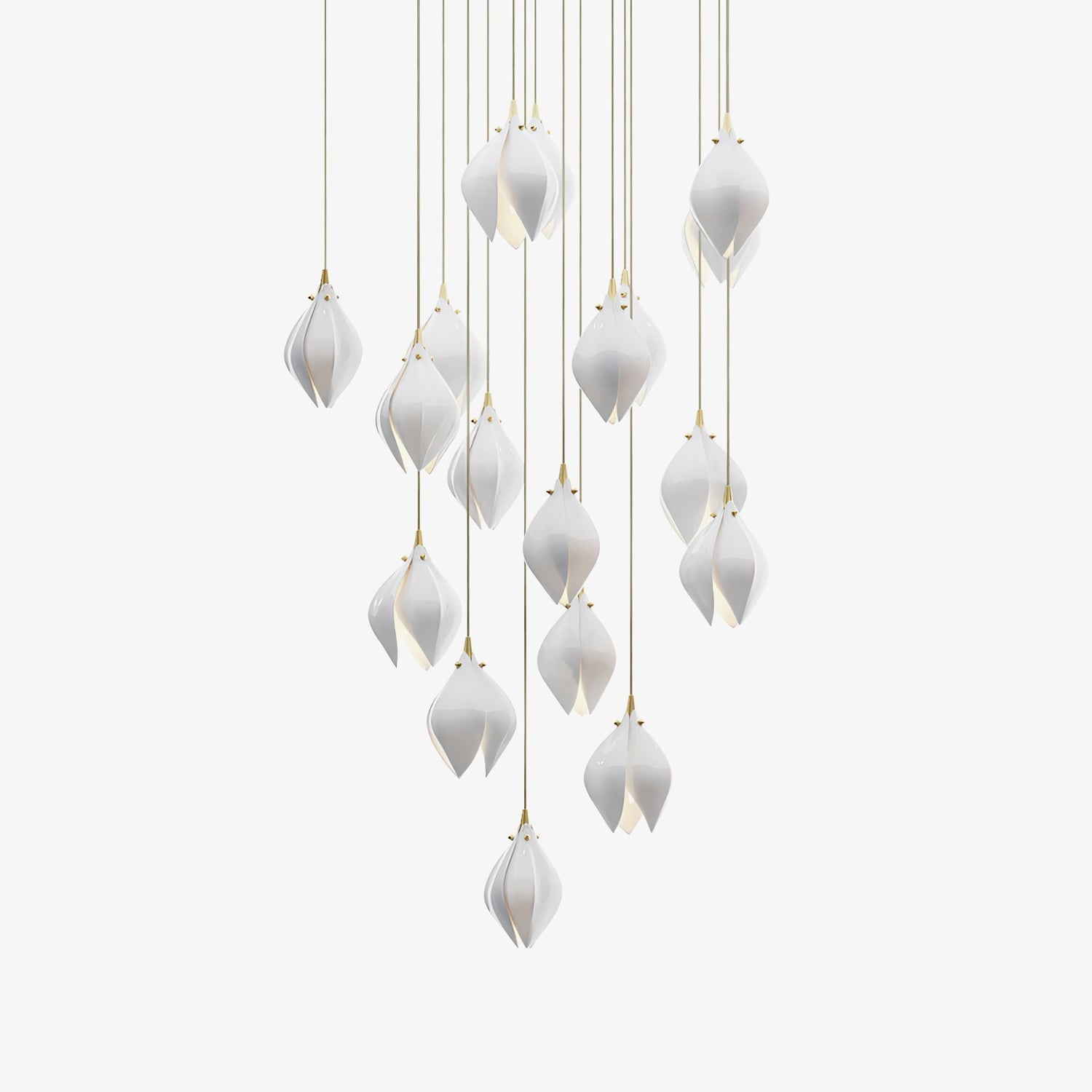 Lustra Pendant Lamp White Floral Ceramic-Neutral Decor
