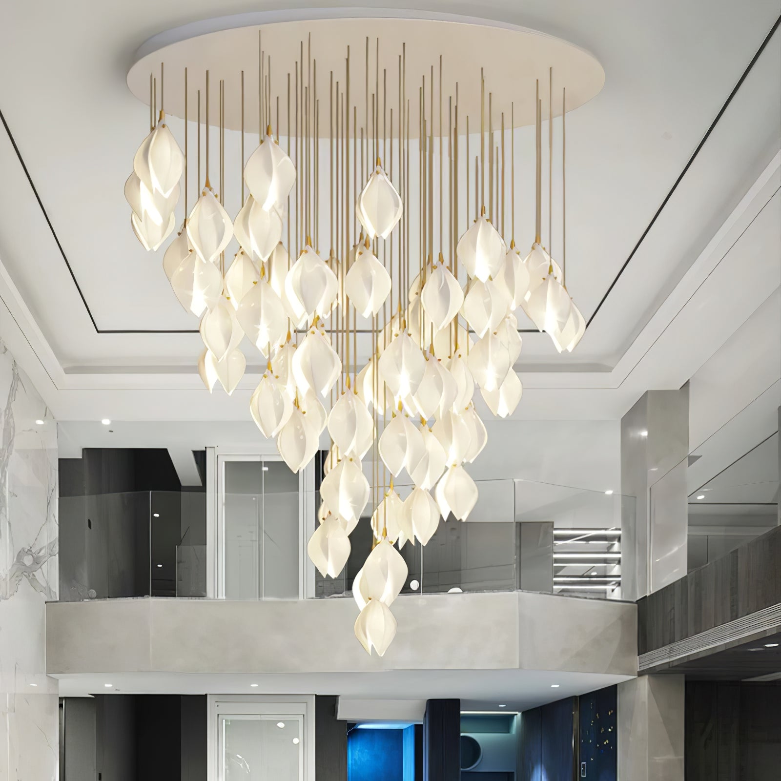 Lustra Pendant Lamp White Floral Ceramic-Neutral Decor