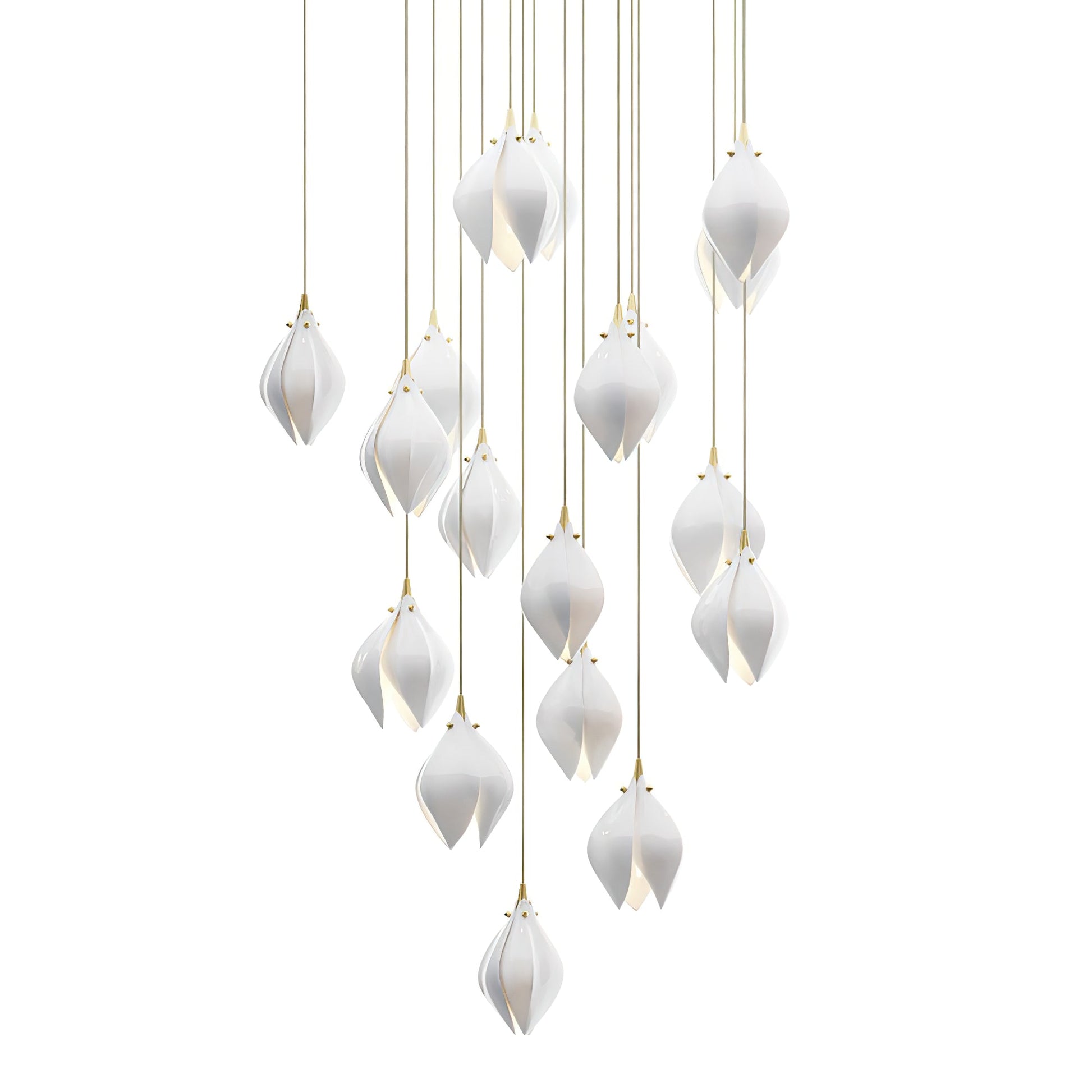 Lustra Pendant Lamp White Floral Ceramic-Neutral Decor