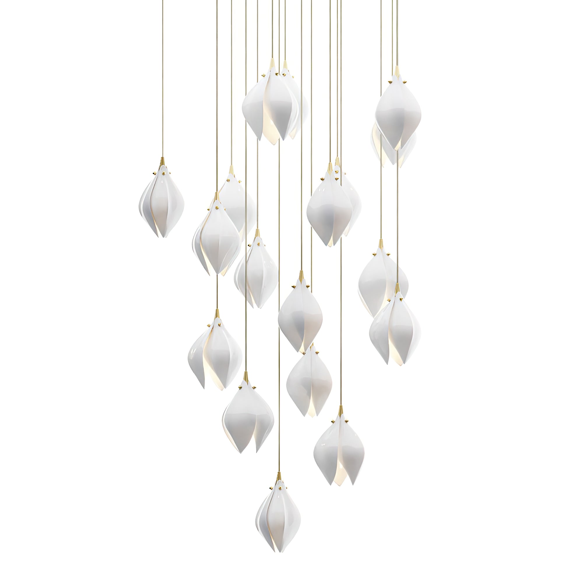 Lustra Pendant Lamp White Floral Ceramic-Neutral Decor