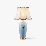 Sparrow Oriental Ceramic Desk Lamp-Neutral Decor