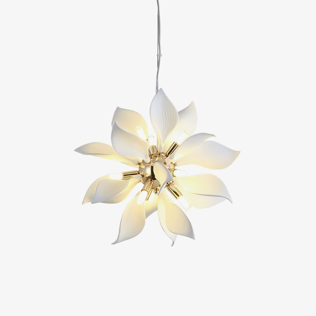 Avir Pendant Lamp Ceramic Petals Blooming-Neutral Decor