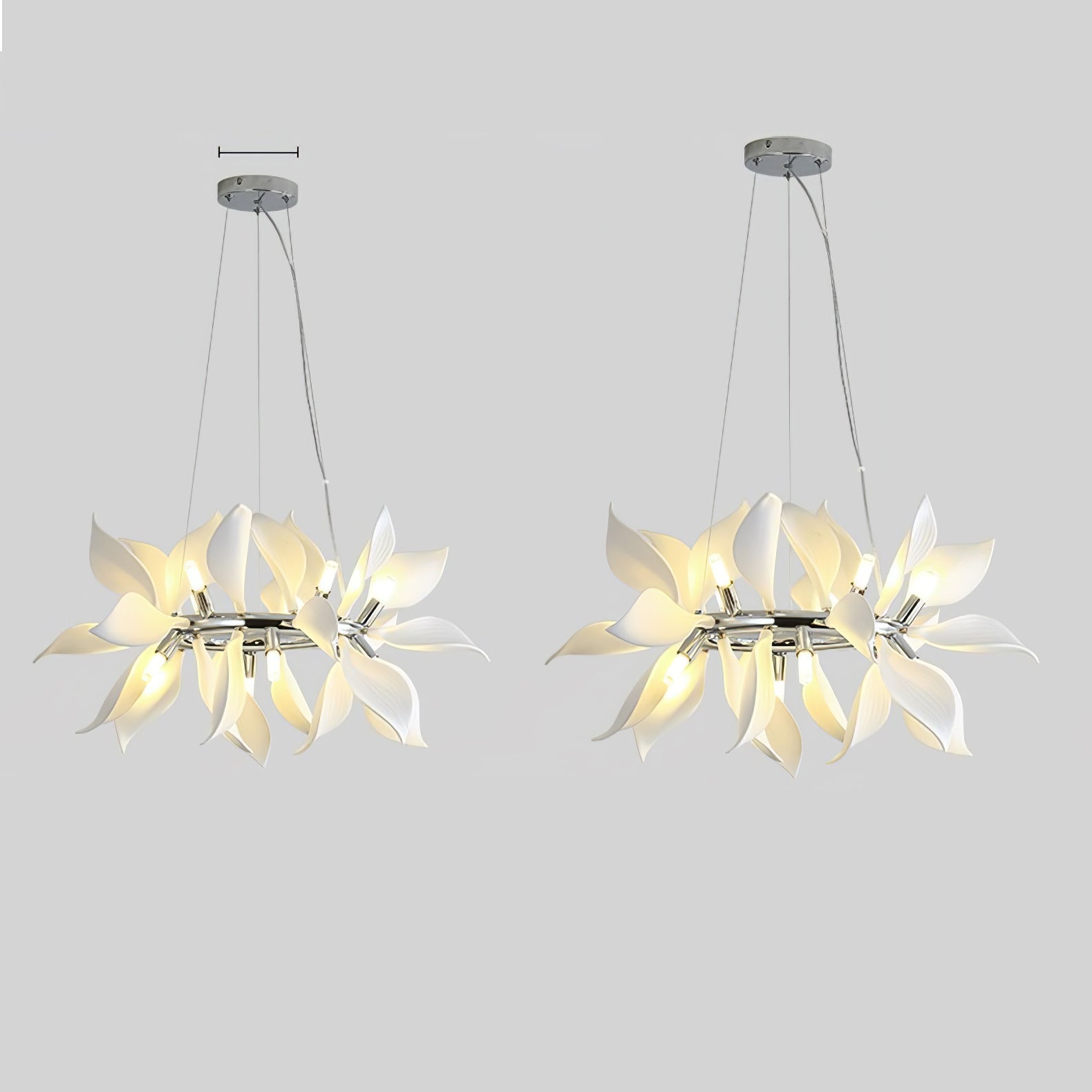 Avir Pendant Lamp Ceramic Petals Blooming-Neutral Decor