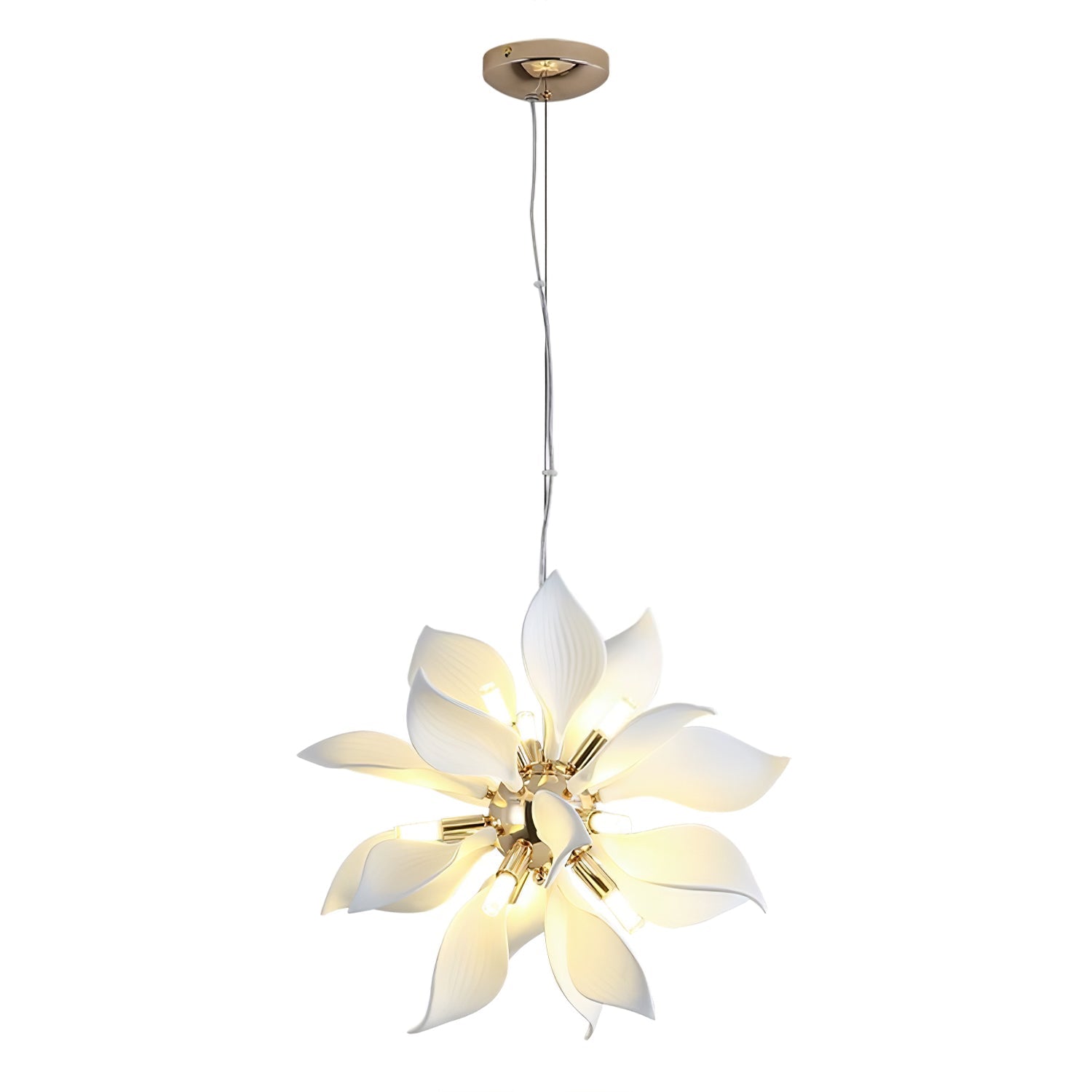 Avir Pendant Lamp Ceramic Petals Blooming-Neutral Decor