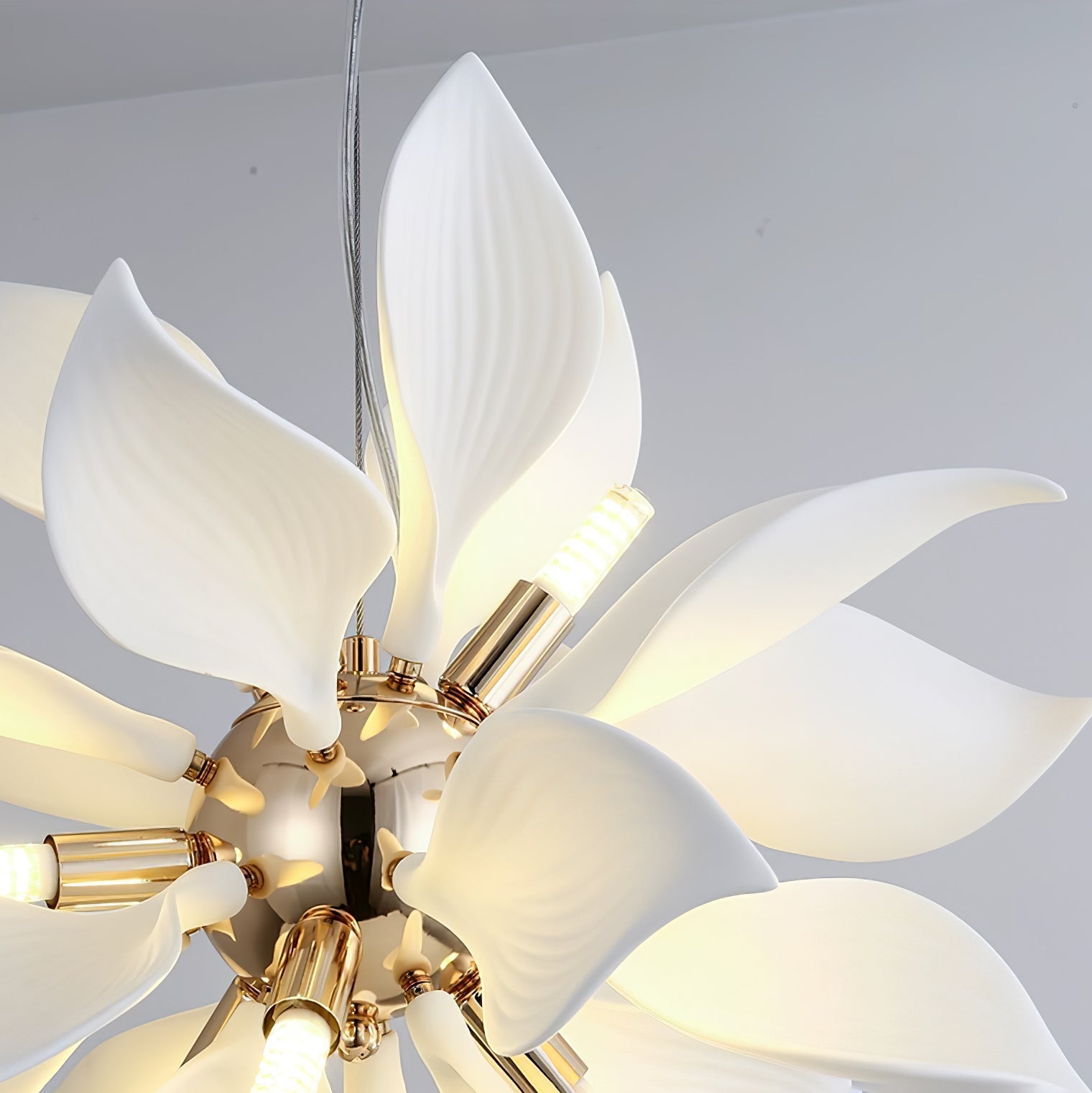 Avir Pendant Lamp Ceramic Petals Blooming-Neutral Decor