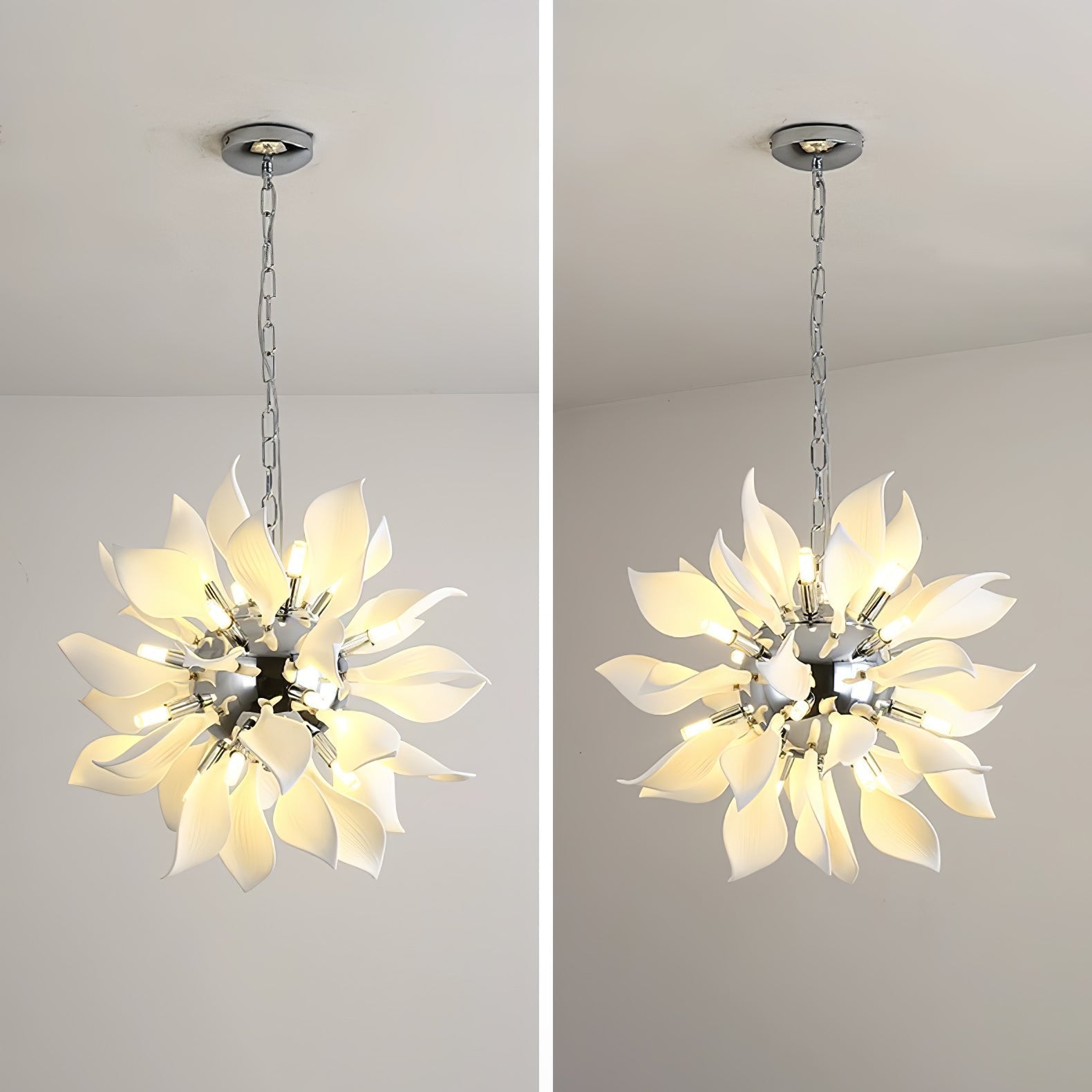 Avir Pendant Lamp Ceramic Petals Blooming-Neutral Decor