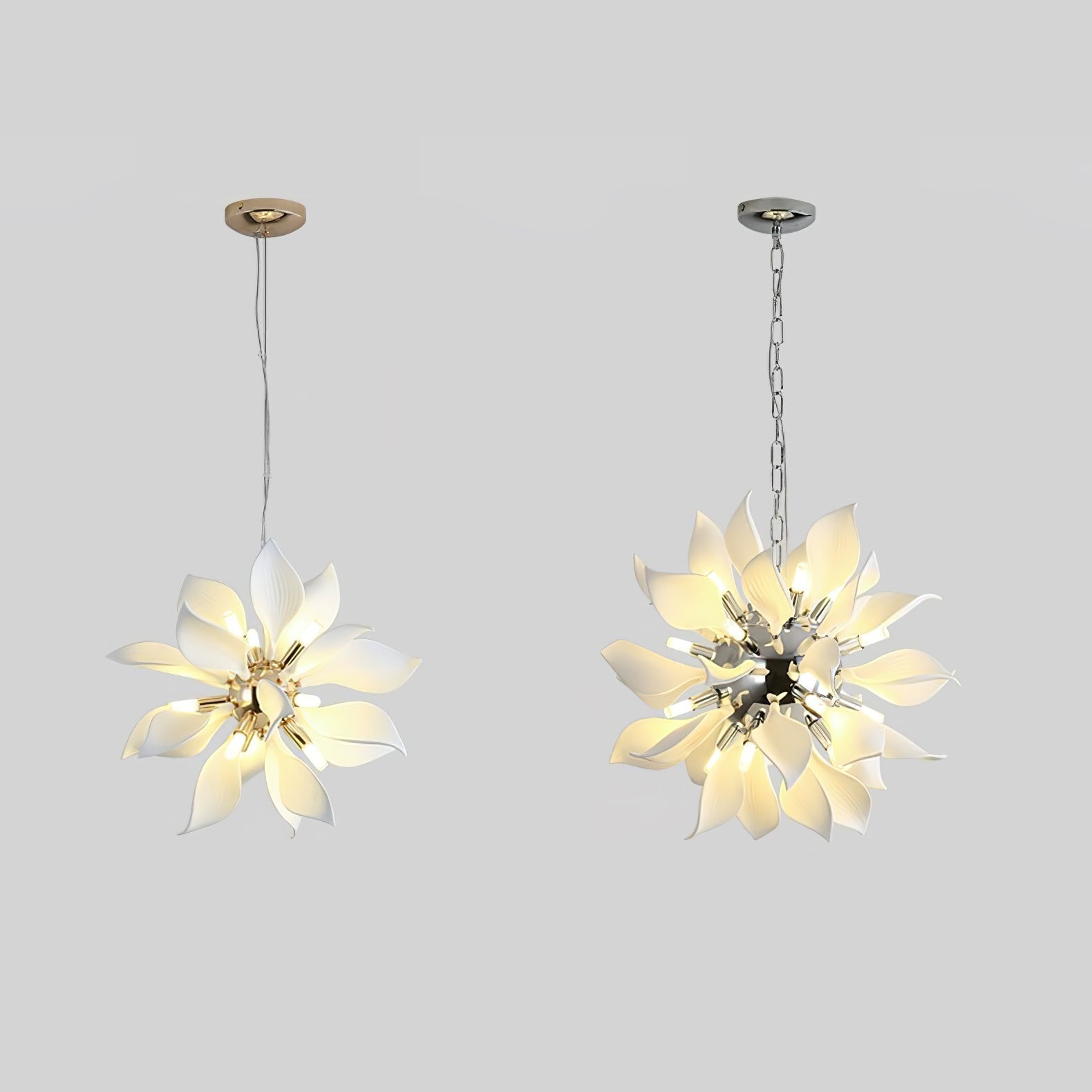 Avir Pendant Lamp Ceramic Petals Blooming-Neutral Decor