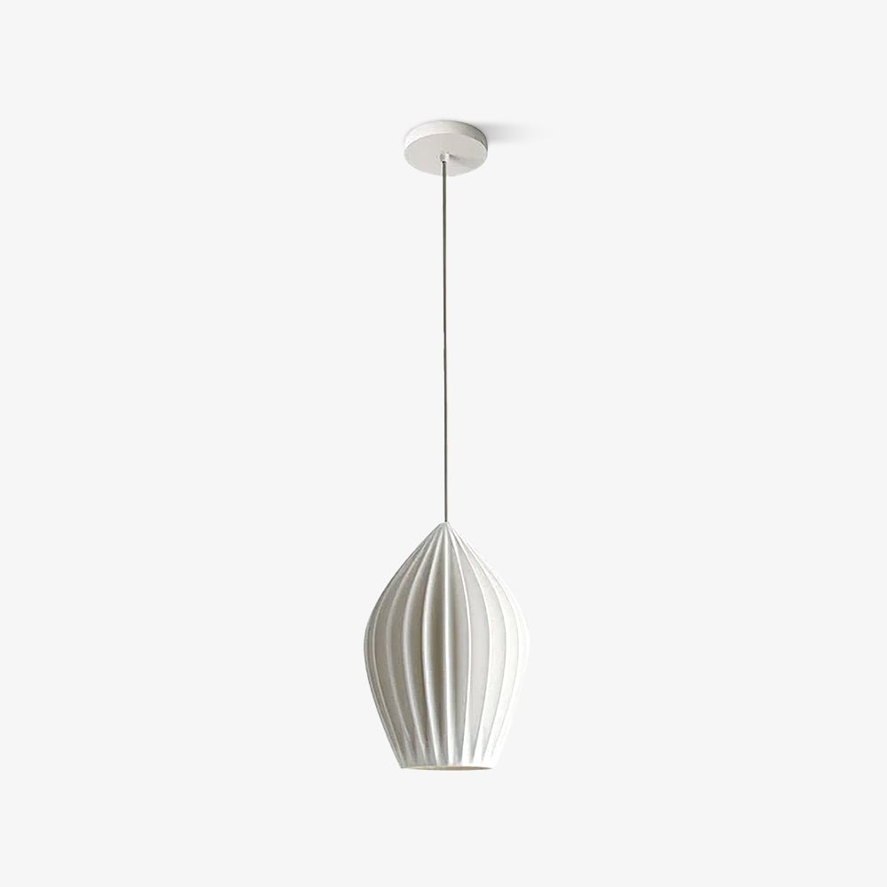 Virove Pendant Lamp Ceramic Ribbed Bone China Elegant-Neutral Decor