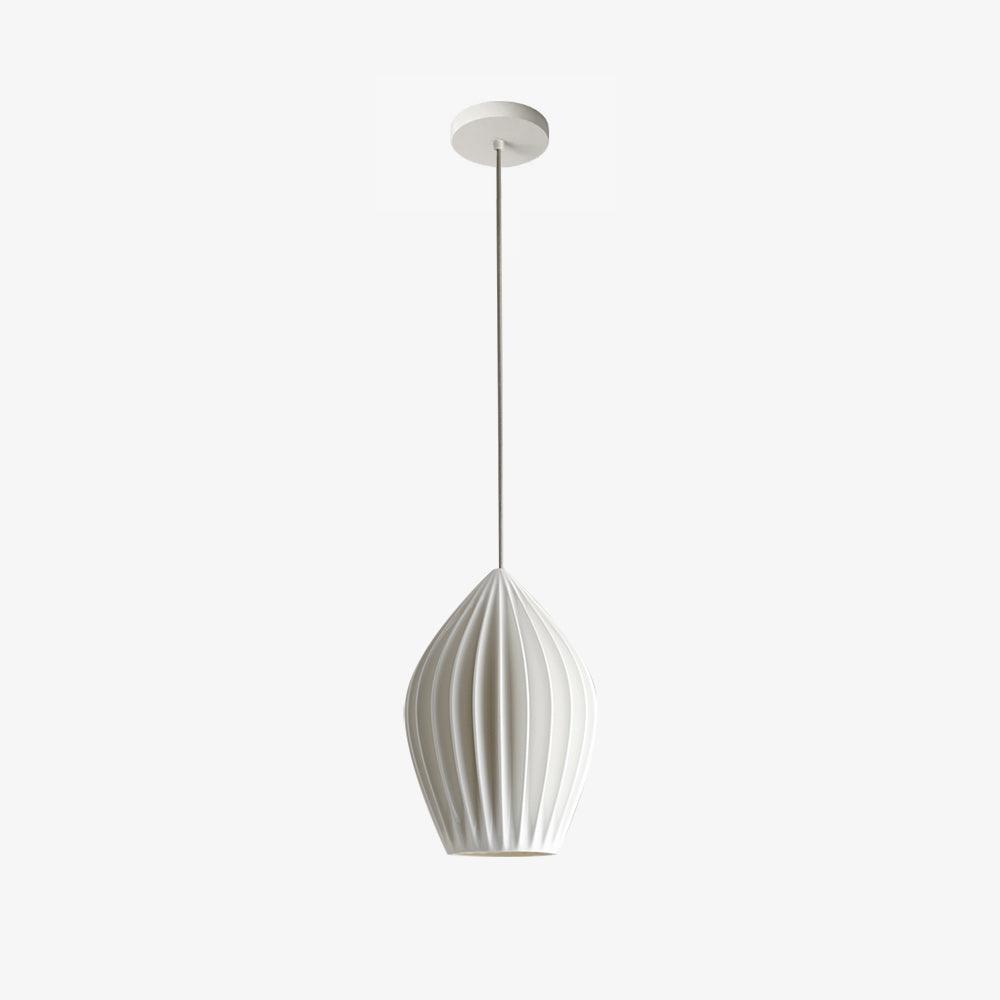 Virove Pendant Lamp Ceramic Ribbed Bone China Elegant-Neutral Decor