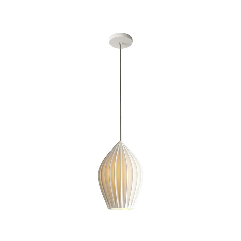 Virove Pendant Lamp Ceramic Ribbed Bone China Elegant-Neutral Decor