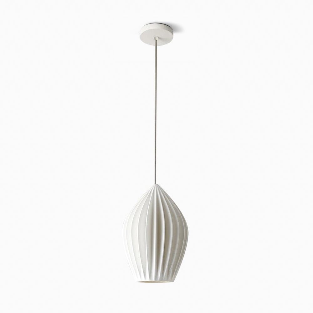 Virove Pendant Lamp Ceramic Ribbed Bone China Elegant-Neutral Decor