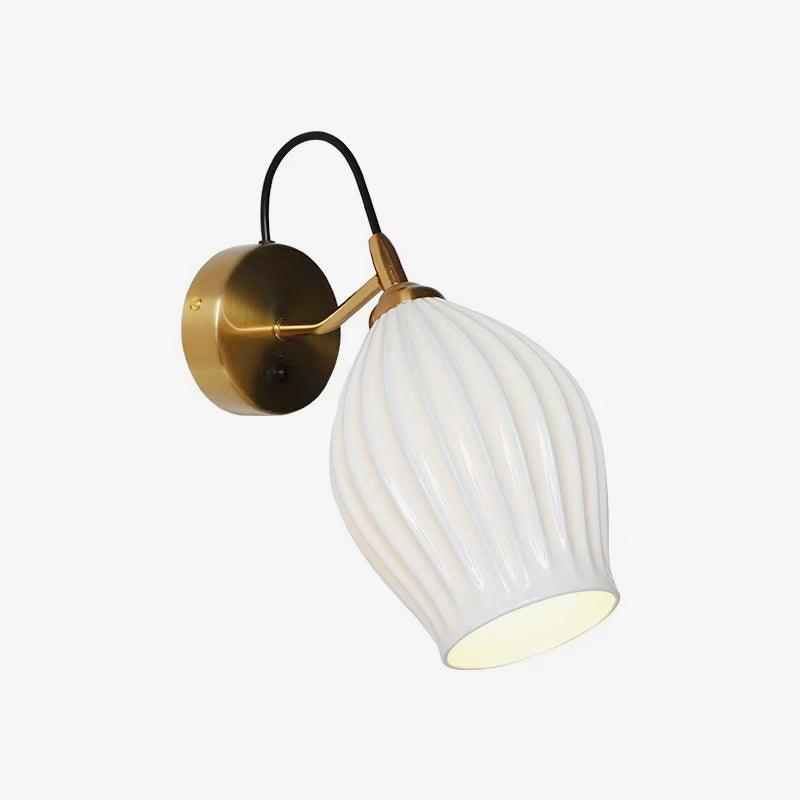Zotalisra Modern Minimalist Ribbed Ceramic Wall light-Neutral Decor