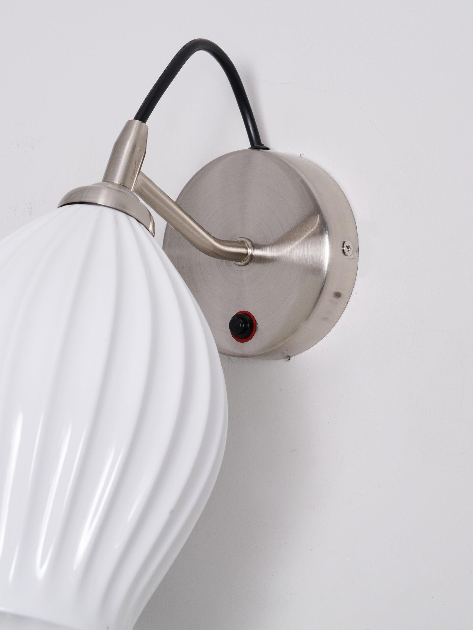 Zotalisra Modern Minimalist Ribbed Ceramic Wall light-Neutral Decor