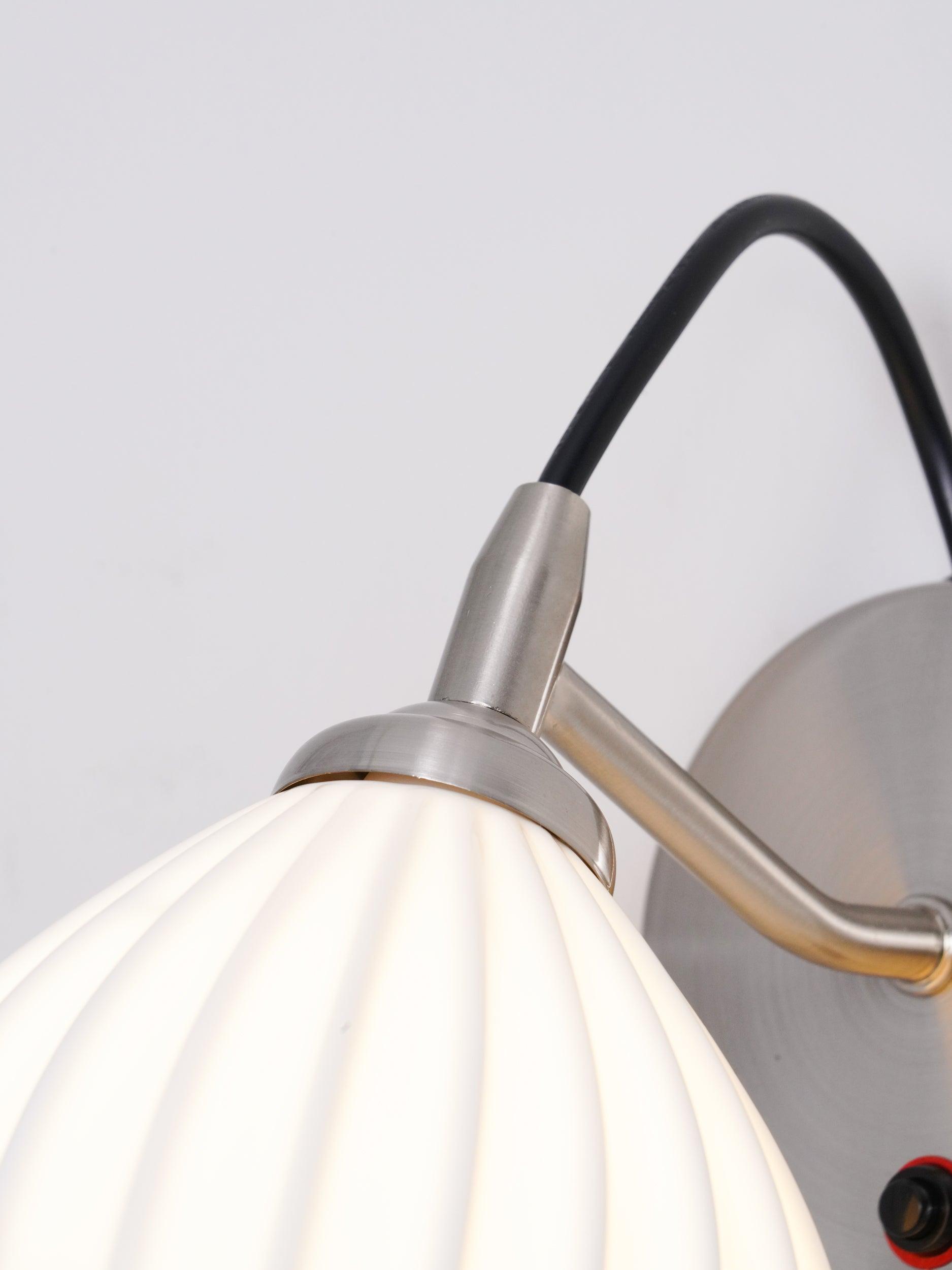 Zotalisra Modern Minimalist Ribbed Ceramic Wall light-Neutral Decor