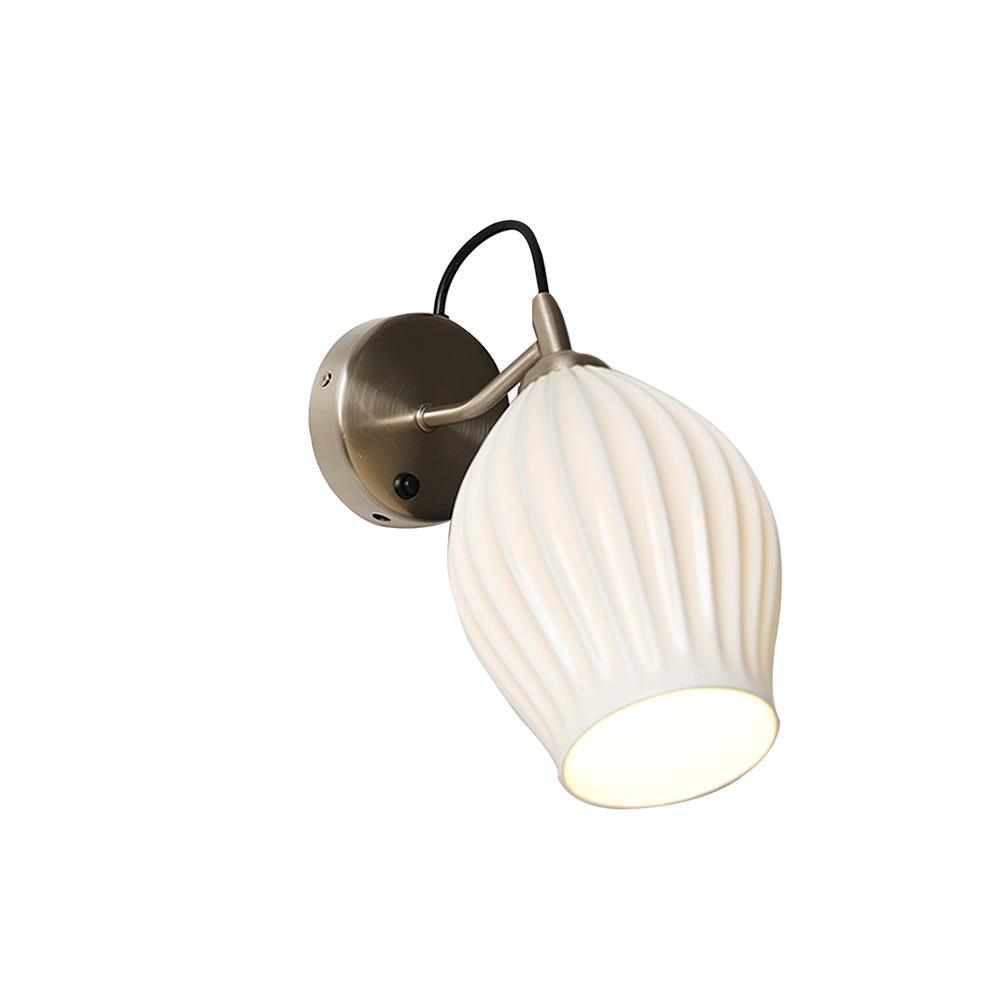 Zotalisra Modern Minimalist Ribbed Ceramic Wall light-Neutral Decor