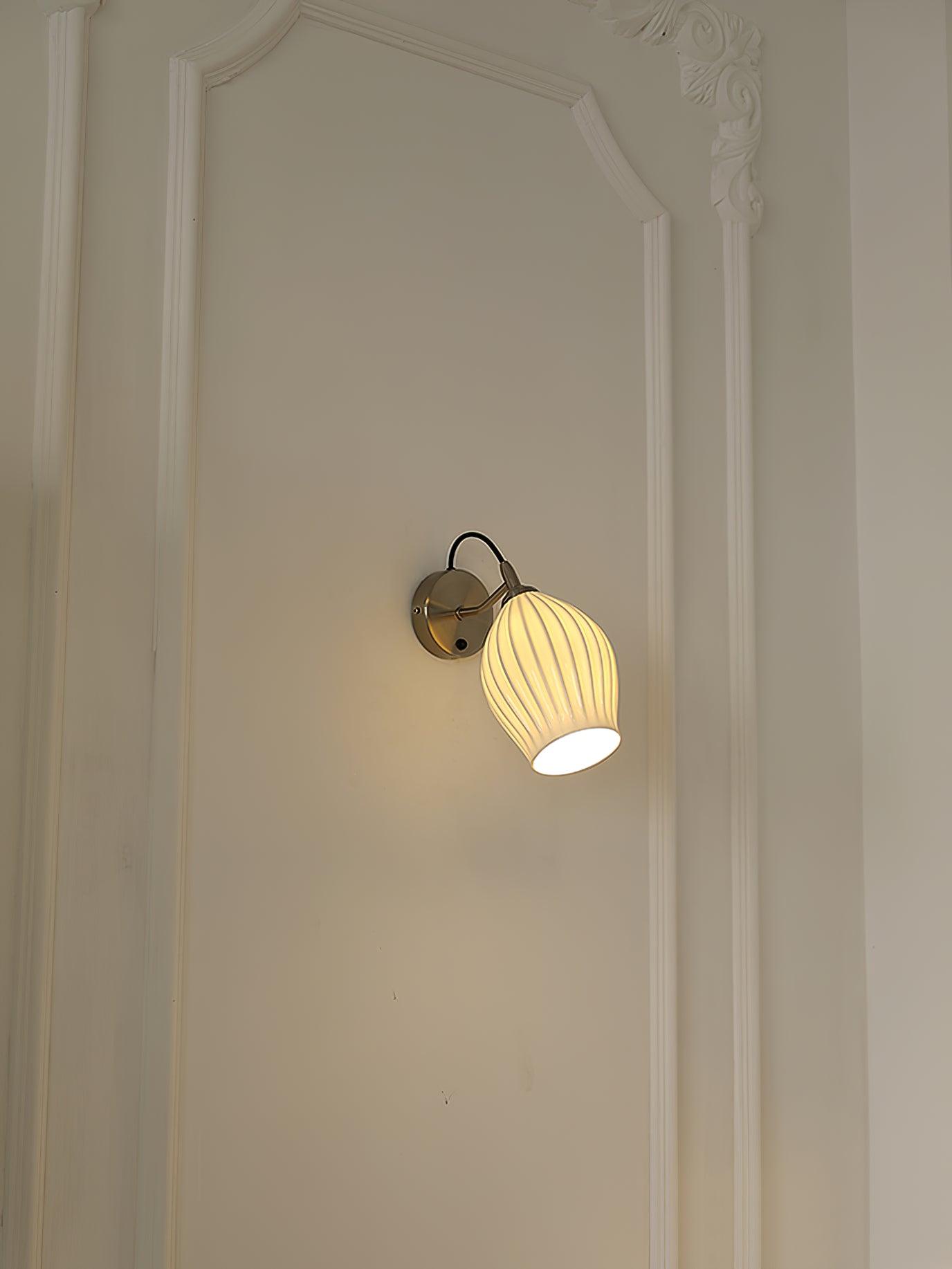 Zotalisra Modern Minimalist Ribbed Ceramic Wall light-Neutral Decor